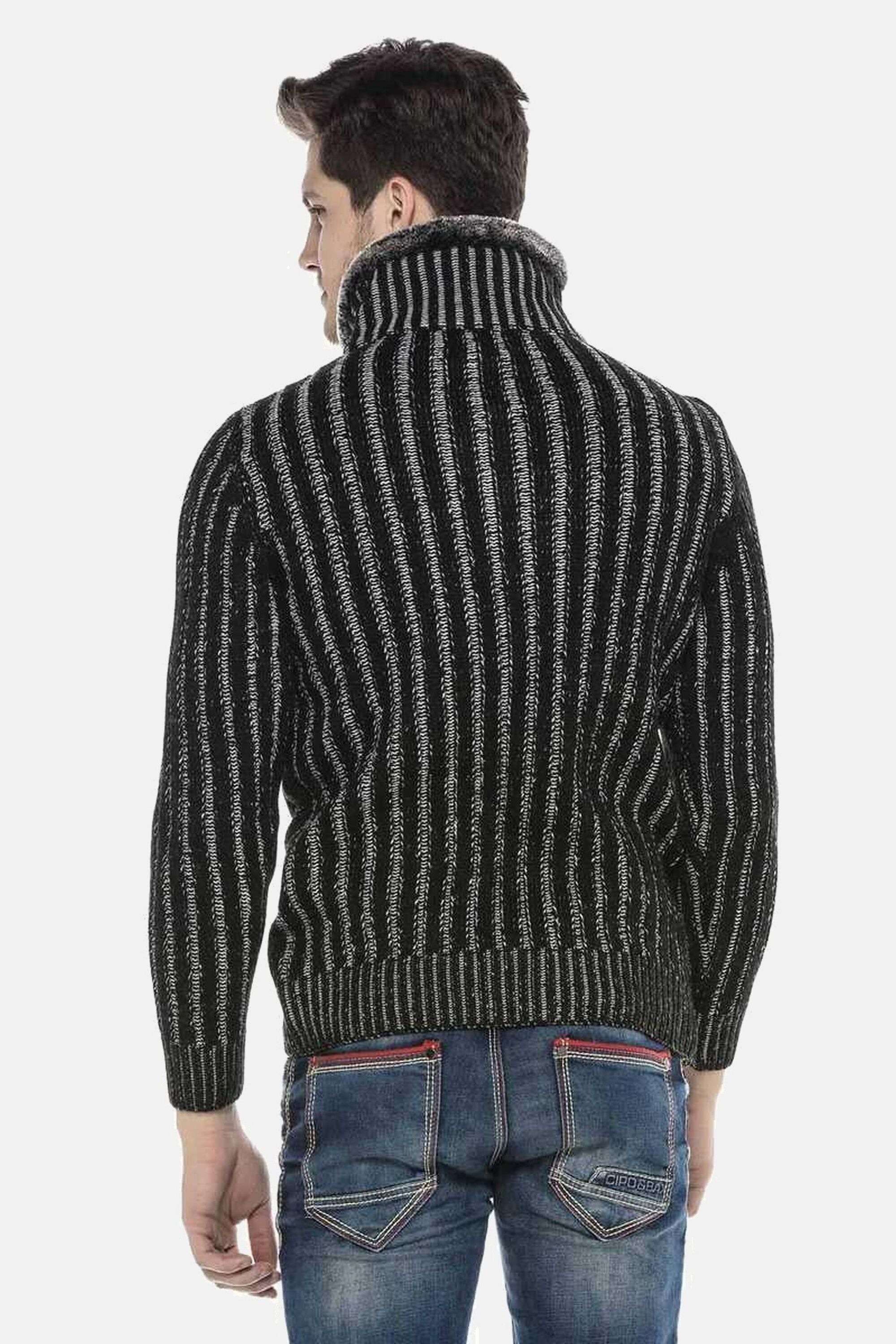 Cipo & Baxx Strickpullover "Pullover", (1 tlg.), mit Schnallenkragen, CP212 günstig online kaufen