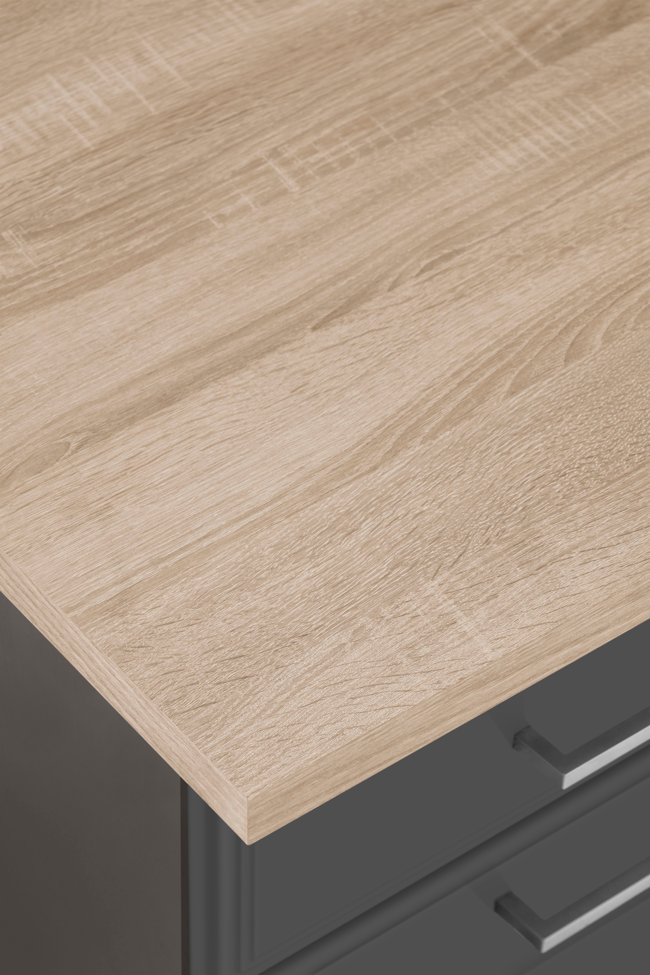 KOCHSTATION »KS-Stockholm« Breite 330 cm, mit hochwertigen MDF Fronten im Landhaus-Stil