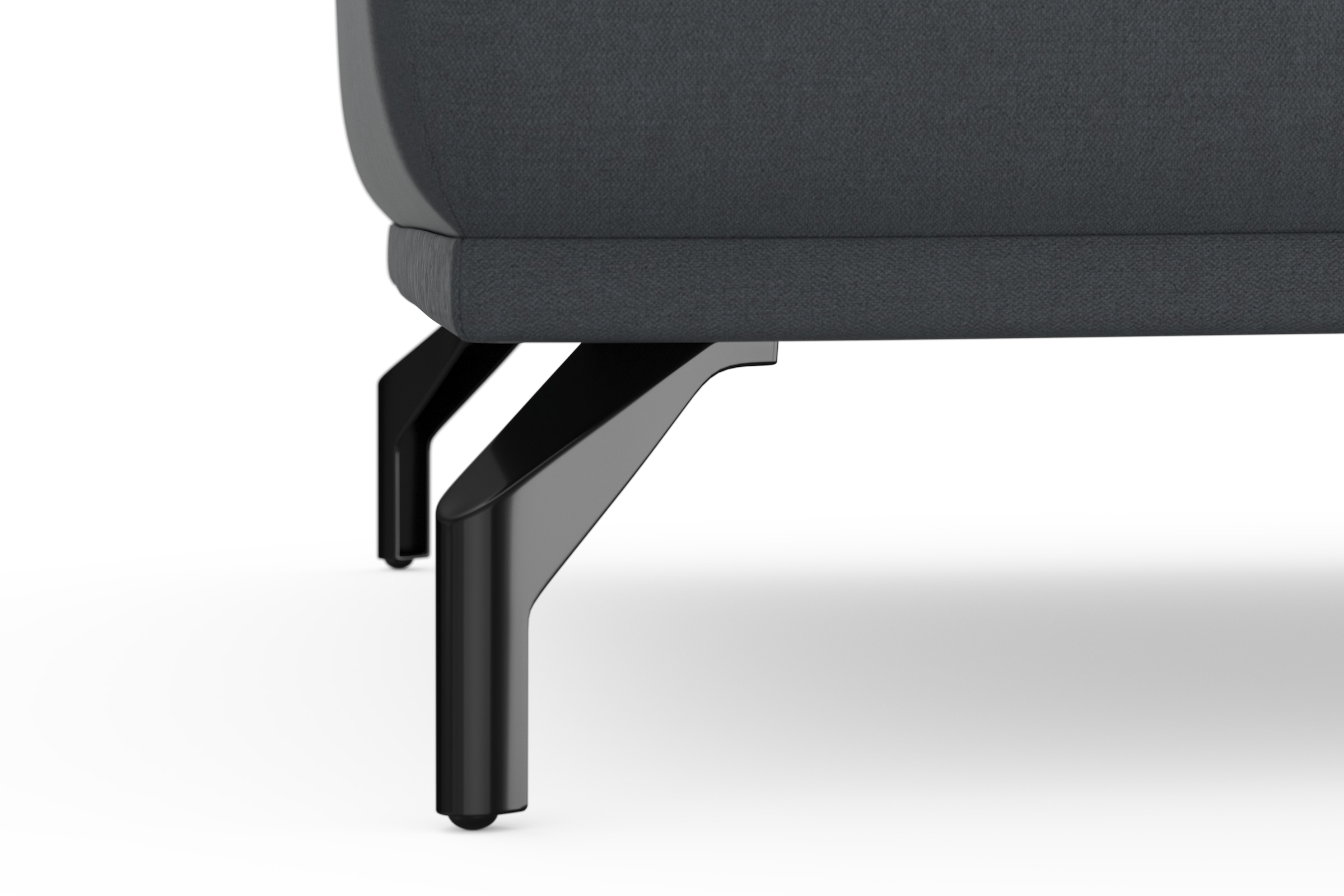 sit&more Hocker »Bailando«, mit Federkern und schwarzen, matten Metallfüßen