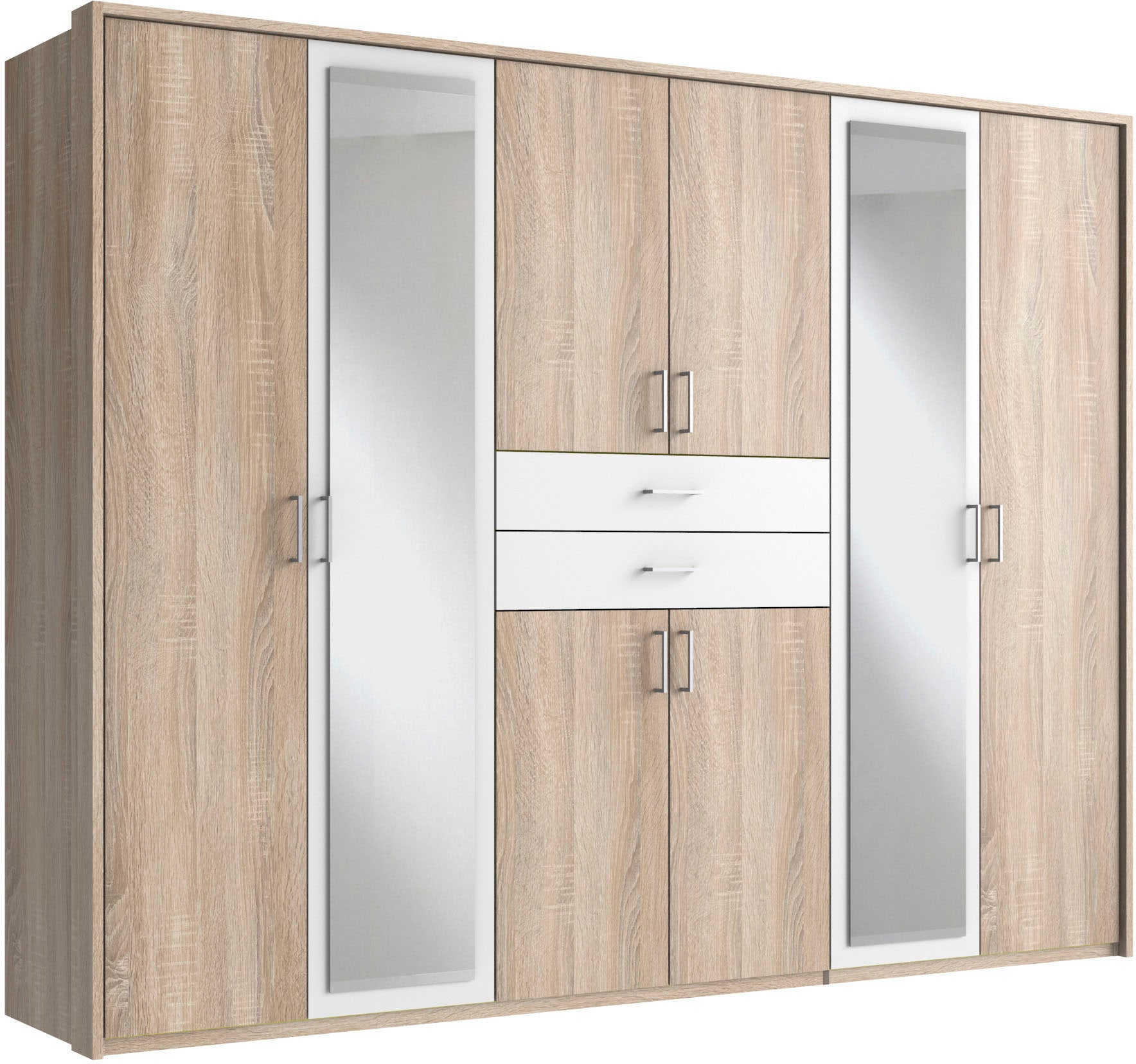 Wimex Kleiderschrank "Diver Drehtürenschrank mit Spiegel, in der Breite 270cm" Bestseller Schlafzimmerschrank wahlweise 3 Innenausstattungen