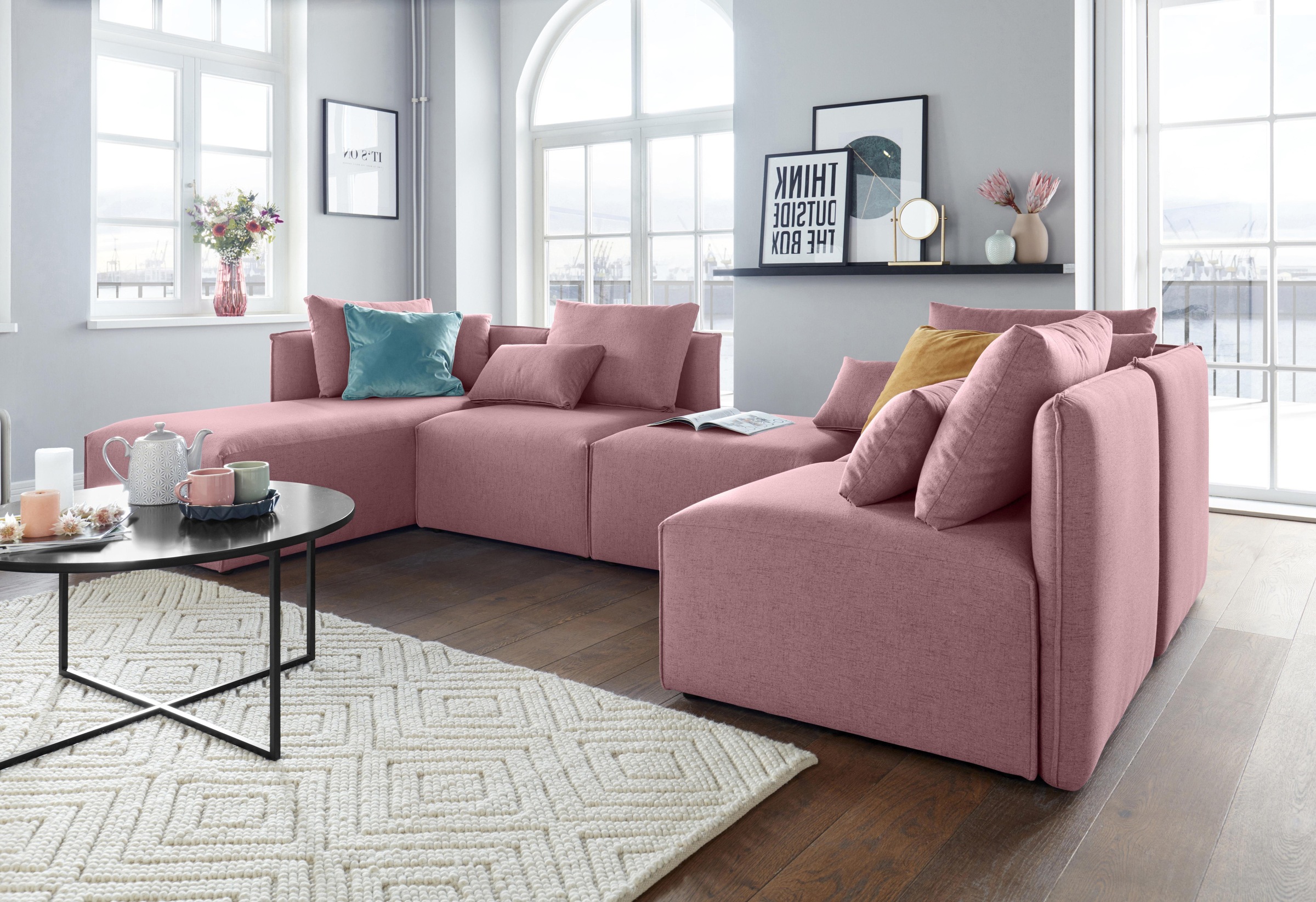 OTTO home Wohnlandschaft "Nöre U-Form" 5 Teile, in vielen Bezugsqualitäten günstig online kaufen