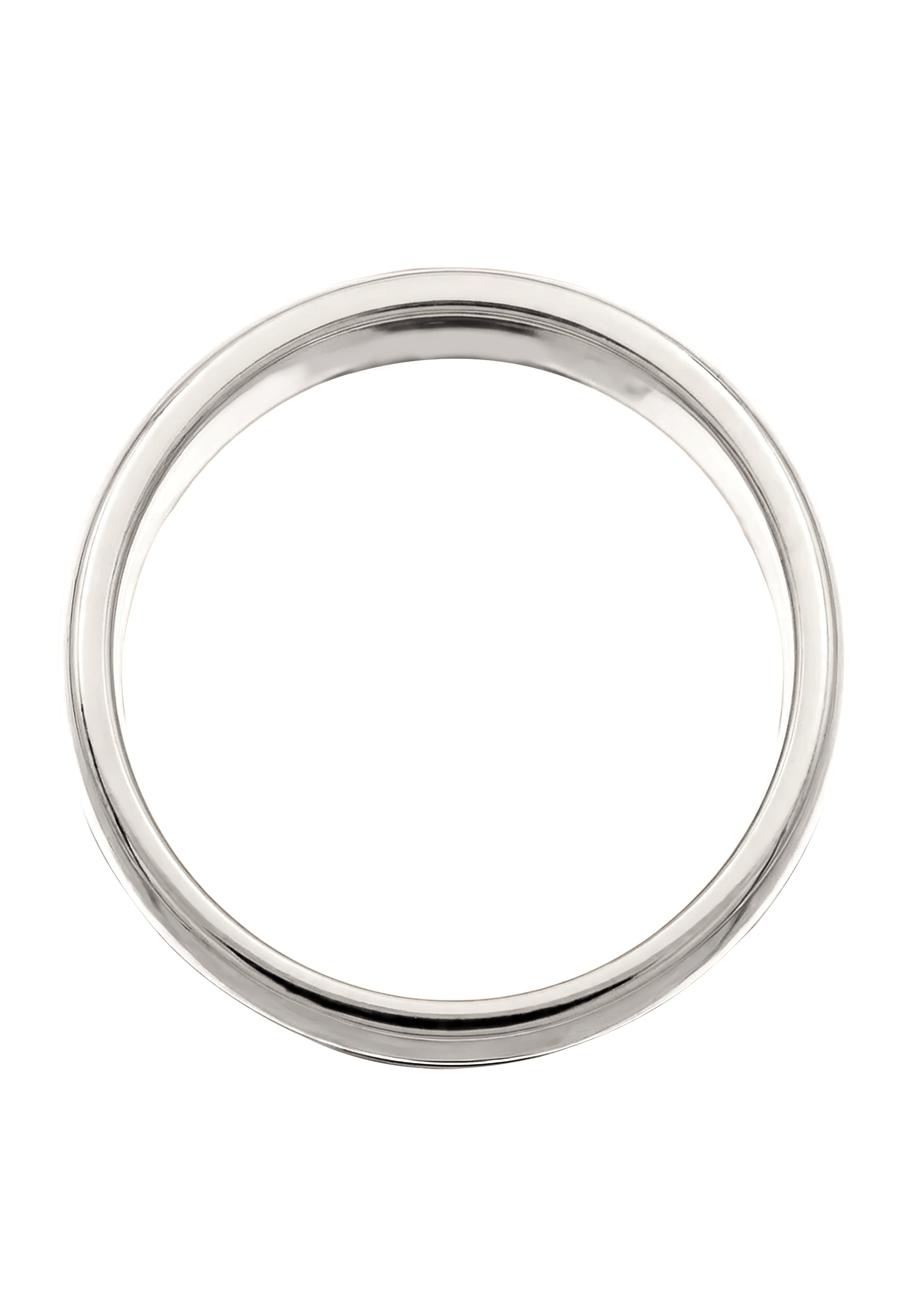 Kuzzoi Silberring »Ring Bandring Emaille Schwarz 925 Sterling Silber«