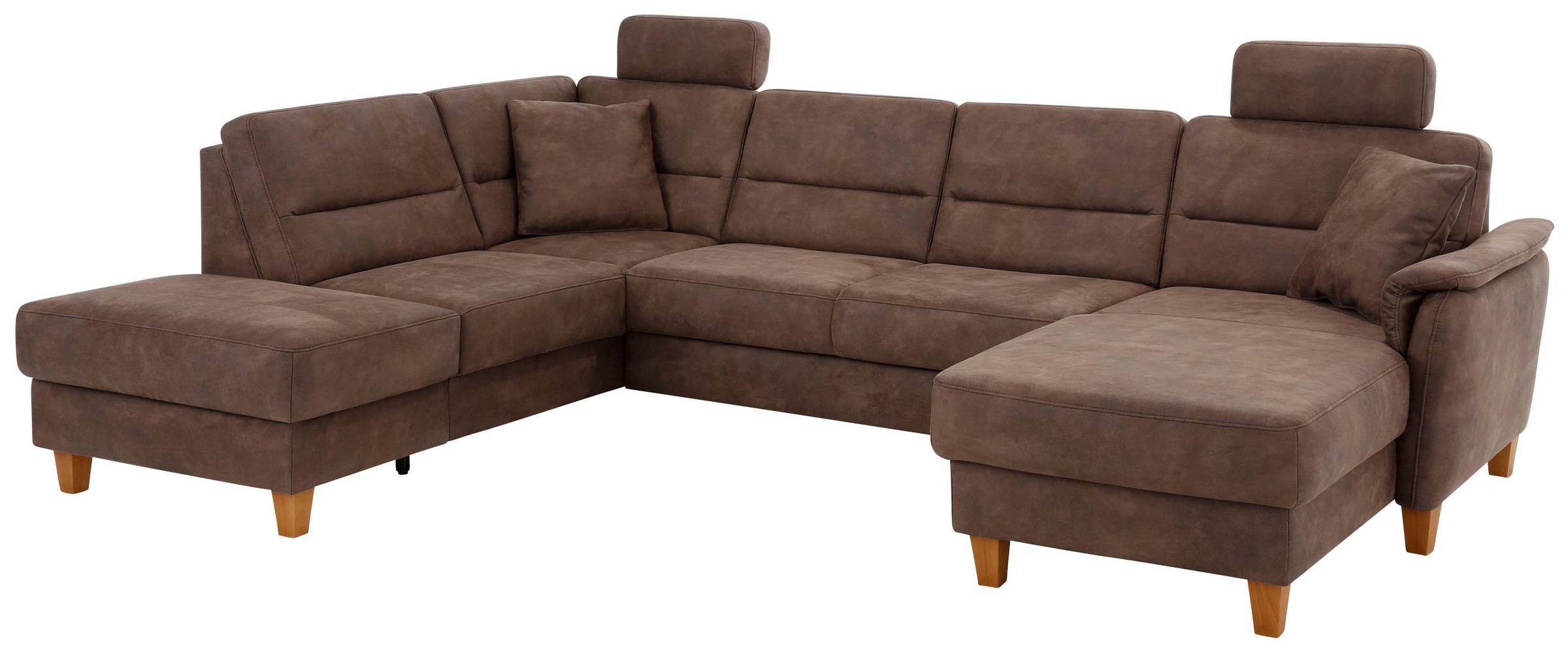 Home affaire Wohnlandschaft "Palmera U-Form, B: 308 cm" optional Bettfunkti günstig online kaufen