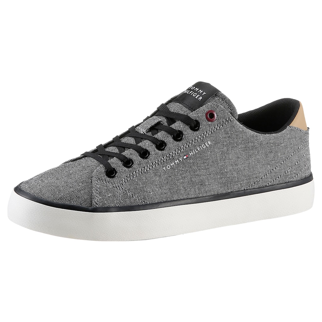 Tommy Hilfiger Sneaker »TH HI VULC LOW CHAMBRAY«, mit Logoschriftzug, Freizeitschuh, Halbschuh, Schnürschuh