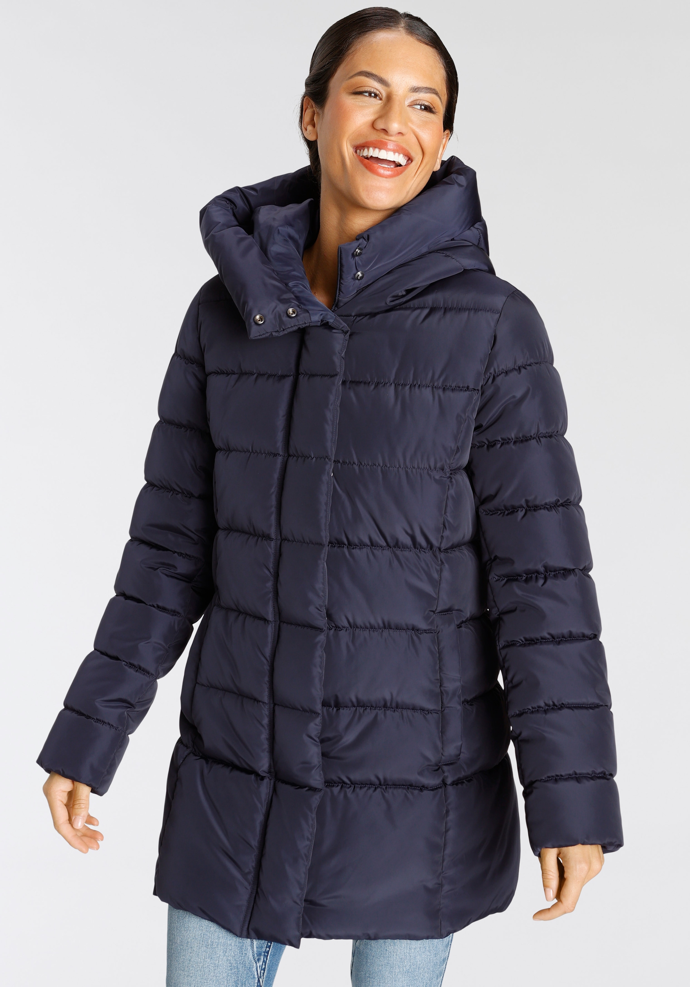 ONLY Steppjacke "ONLTINA PUFFER SHORT COAT OTW", mit Kapuze, leicht glänzen günstig online kaufen