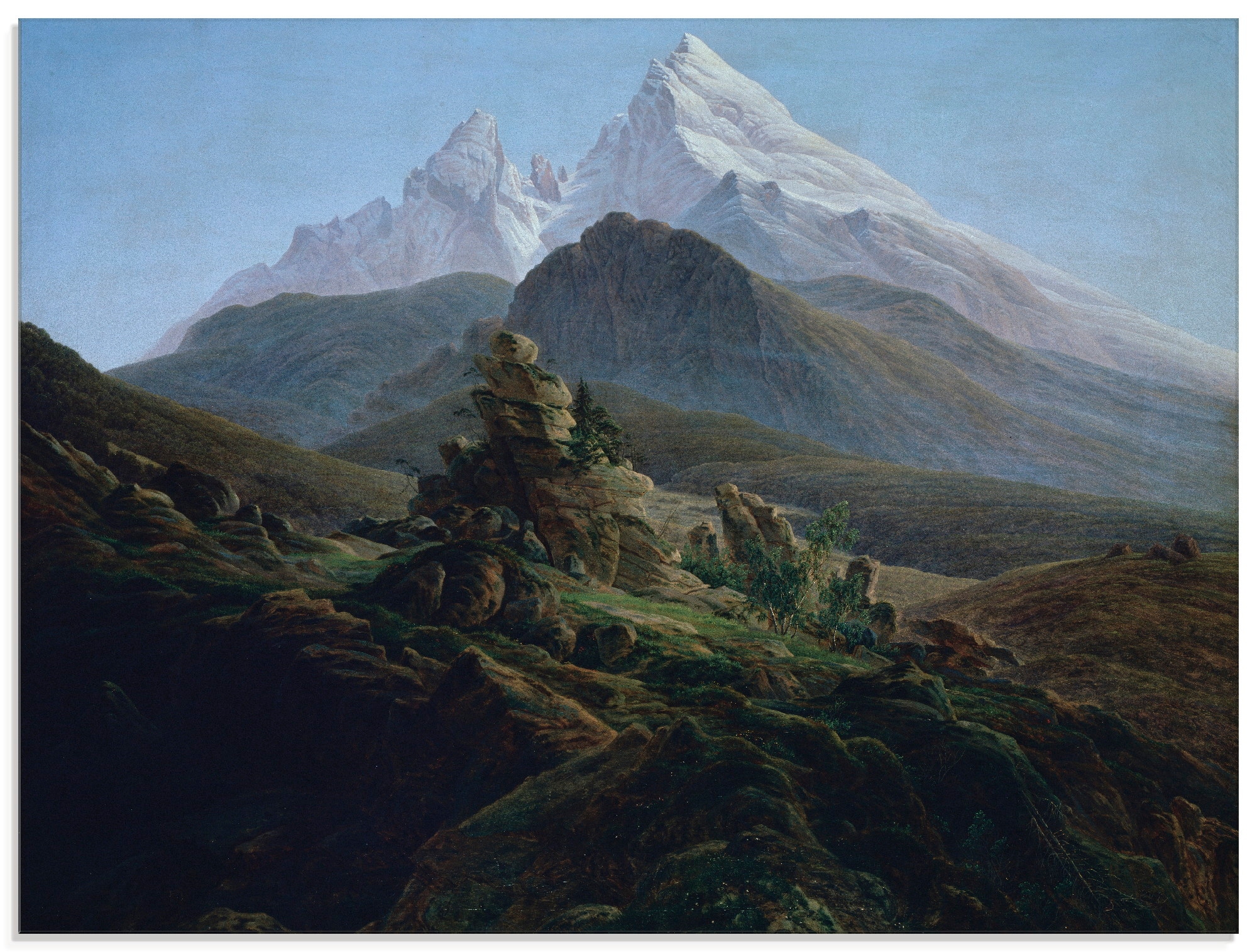 »Der St.), verschiedenen Glasbild Berge, | 1824«, Artland Größen in kaufen (1 Um Watzmann. BAUR