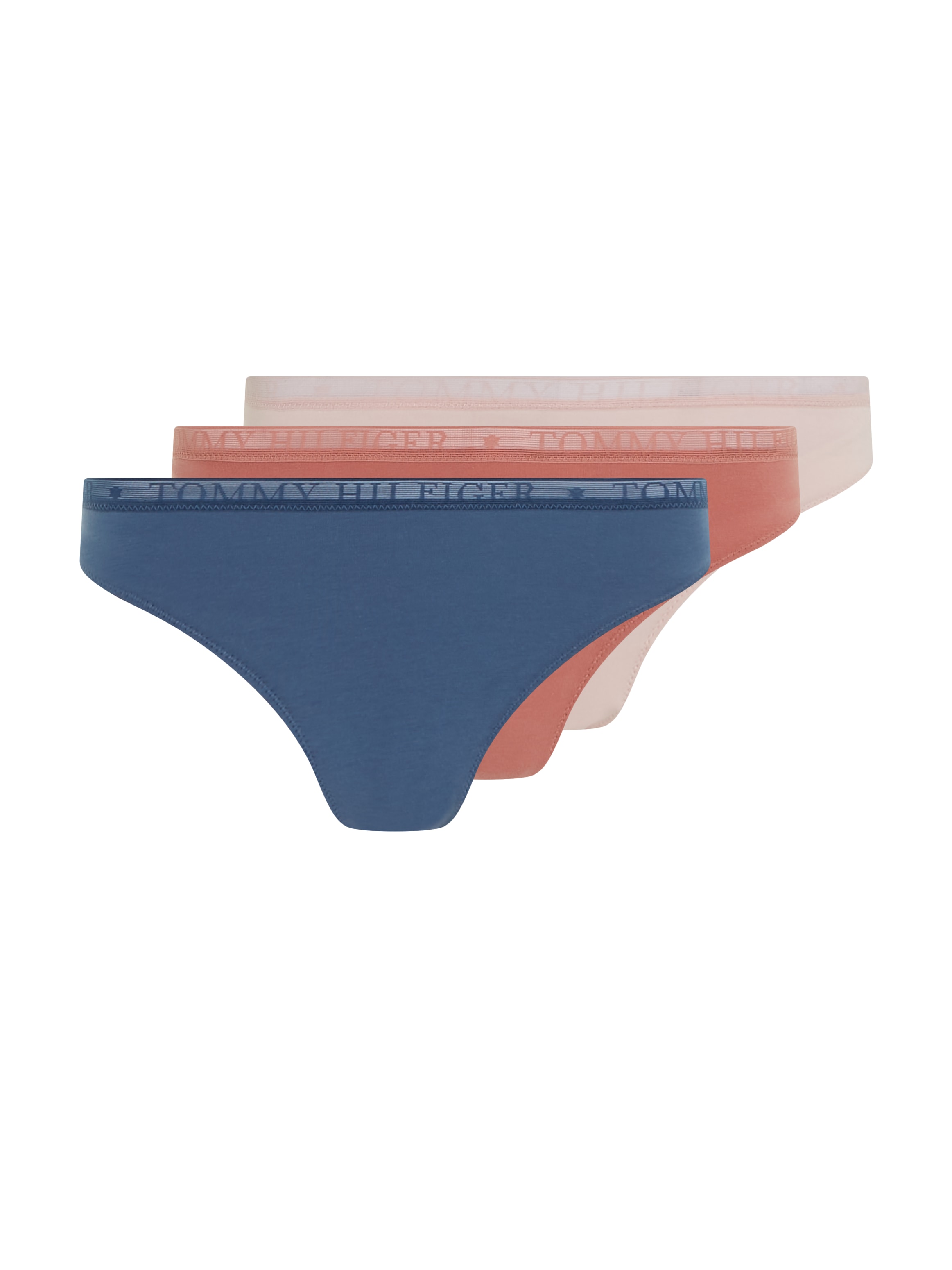 Tommy Hilfiger Underwear T-String »LACE 3P THONG (EXT SIZES)«, (Packung, 3er-Pack), mit Tommy Hilfiger Logobund