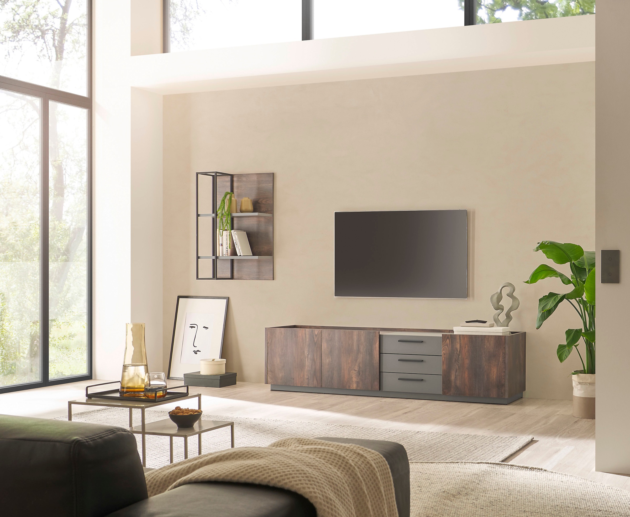 INOSIGN Wohnwand »LARGO«, (Set, 2 St.), mit Soft-Close-Funktion