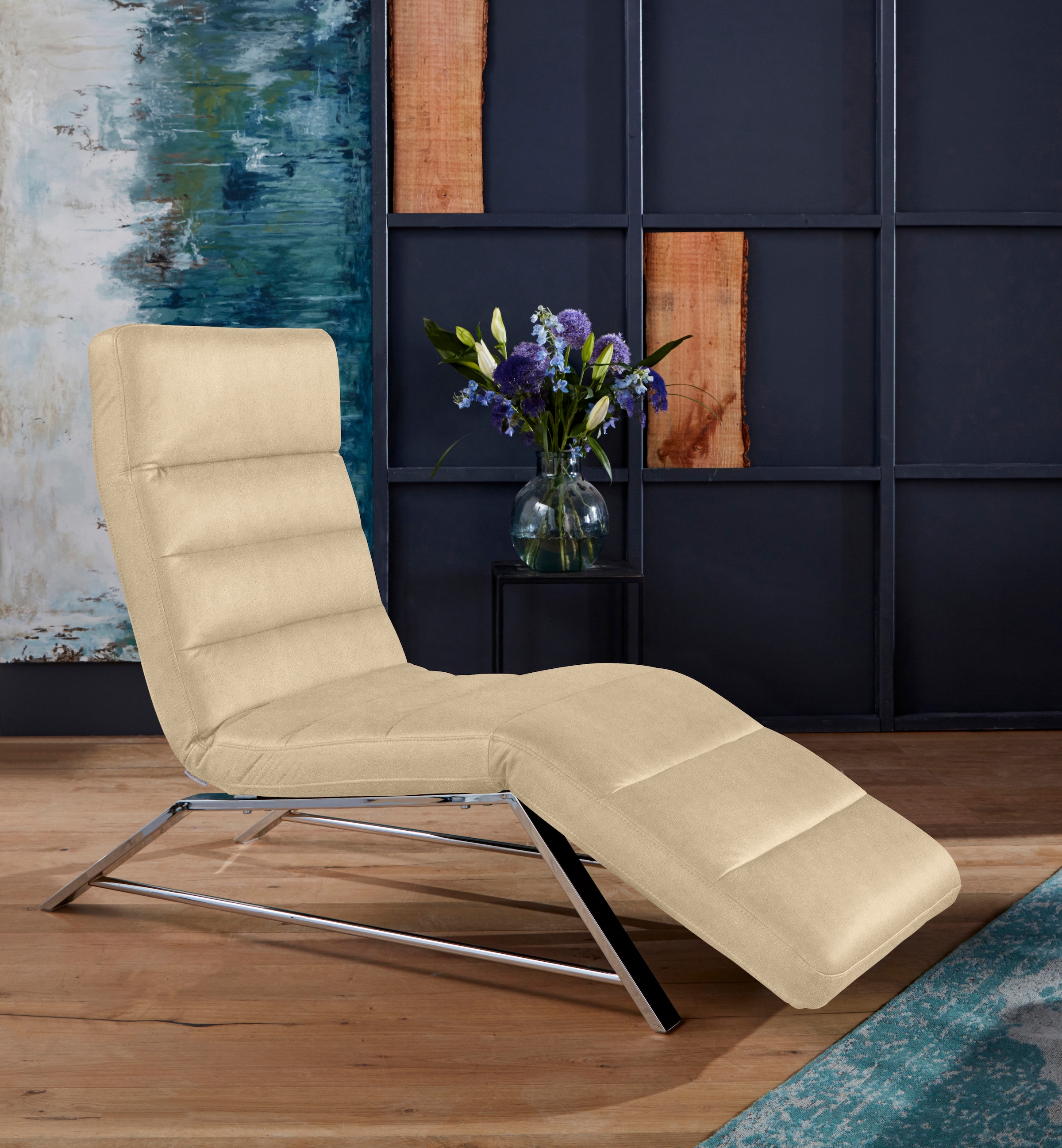 W.SCHILLIG Relaxliege »daily dreams« Funktionsliege wahlweise mit Motor, Gestell Chrom, Breite 65 cm