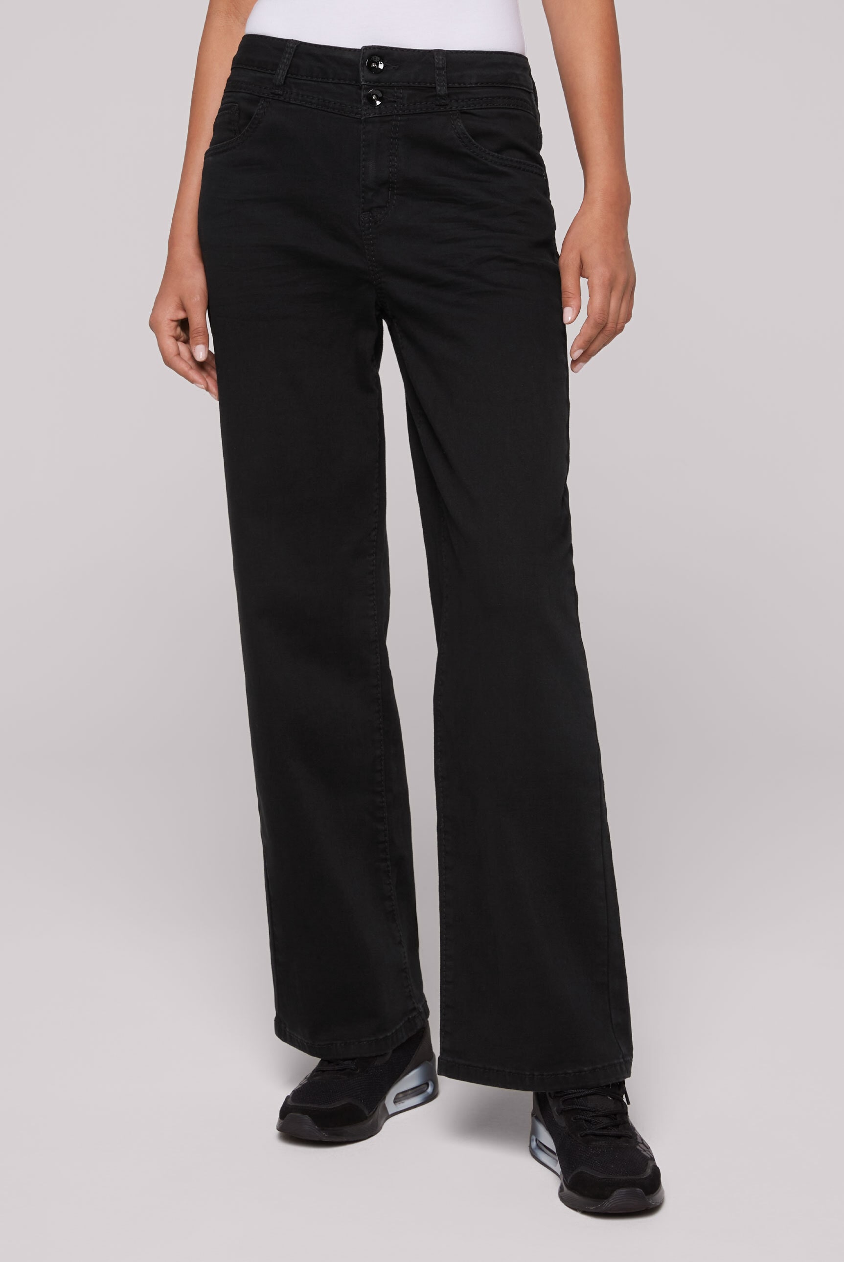 SOCCX Regular-fit-Jeans mit hoher Leibhöhe