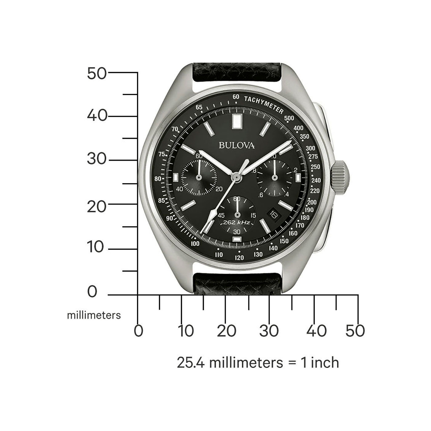 Bulova Chronograph »Lunar Pilot«, Quarzuhr, Armbanduhr, Herrenuhr, Lederarmband, analog, Tag