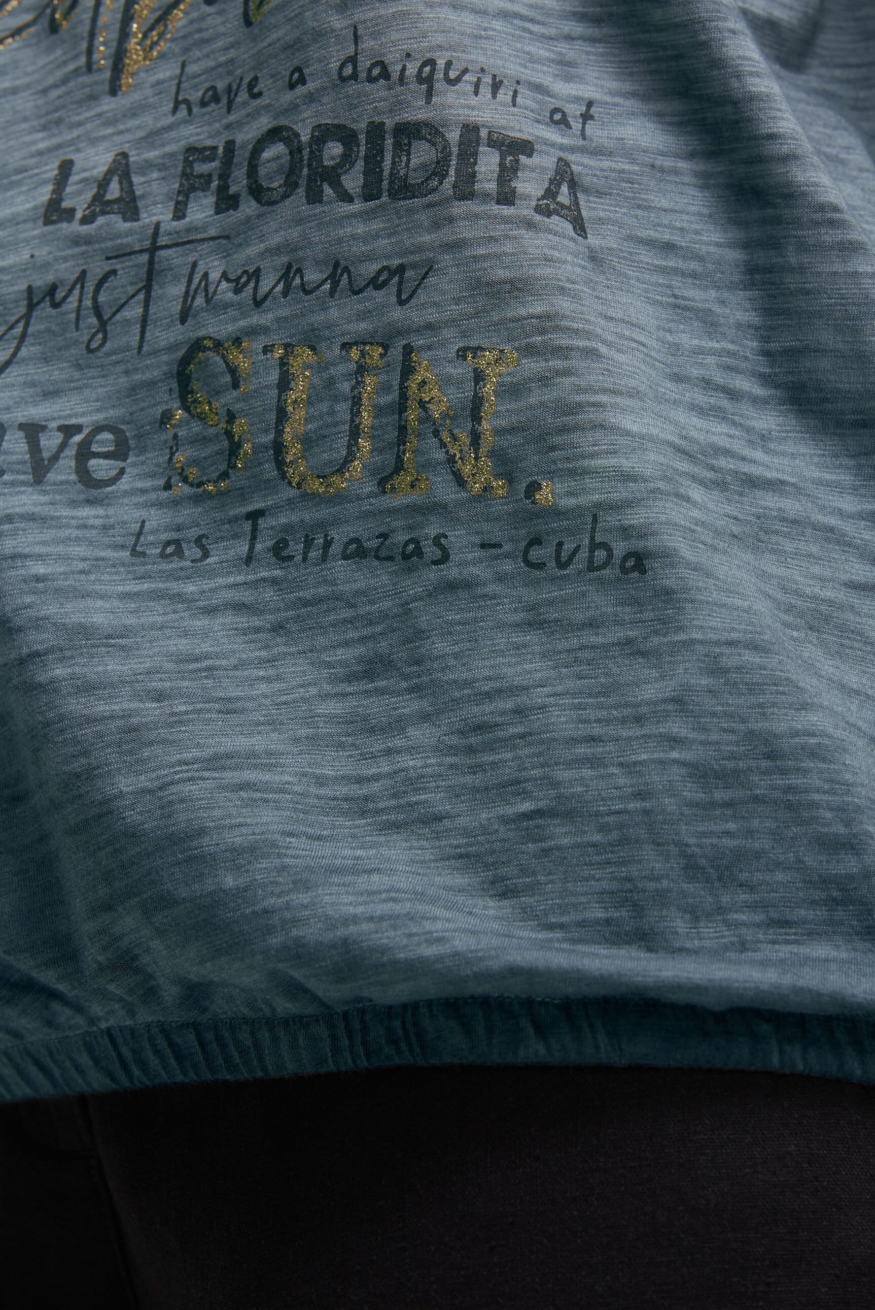 SOCCX Rundhalsshirt mit Gummizug im Saum