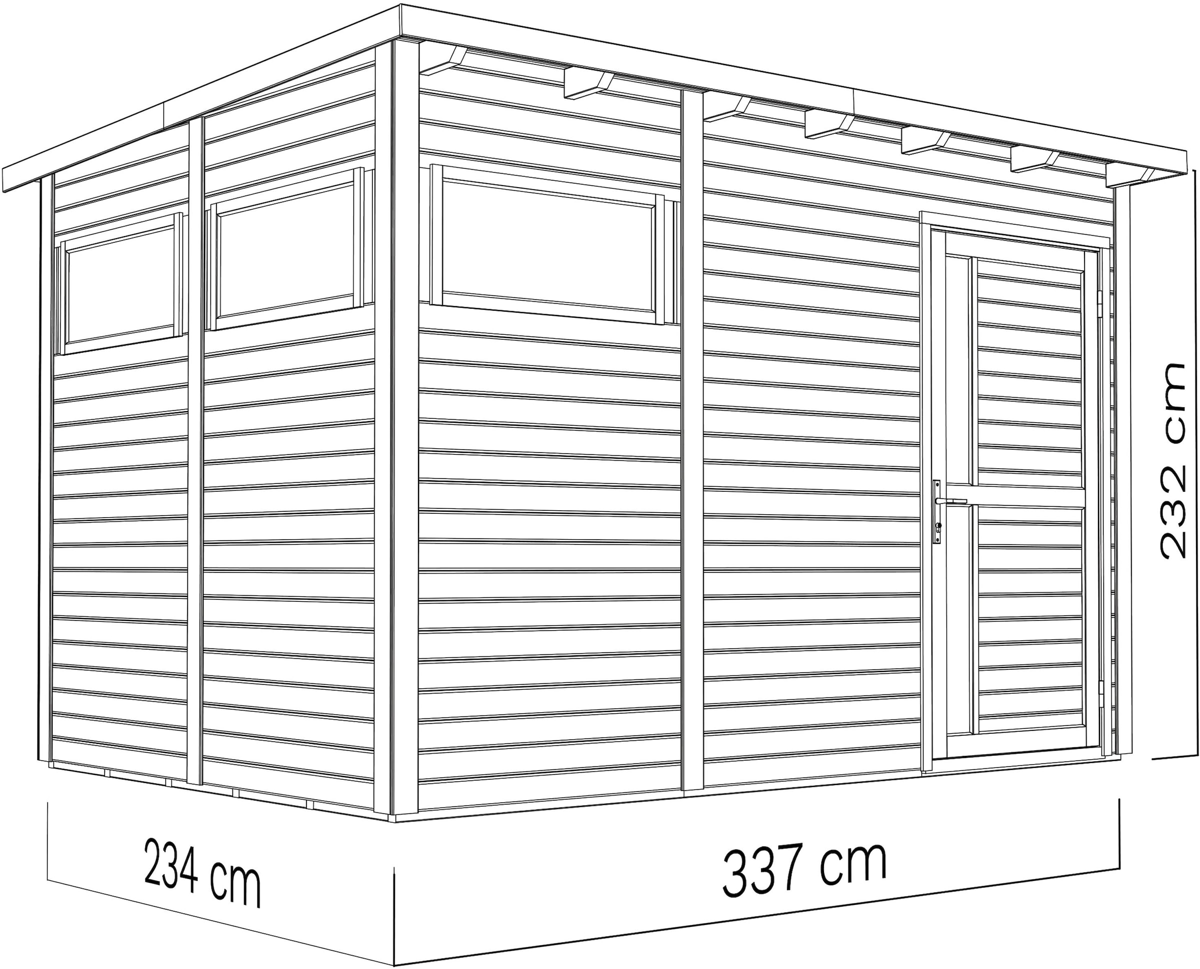 BERTILO Gartenhaus »Pentus 3 anthrazit«