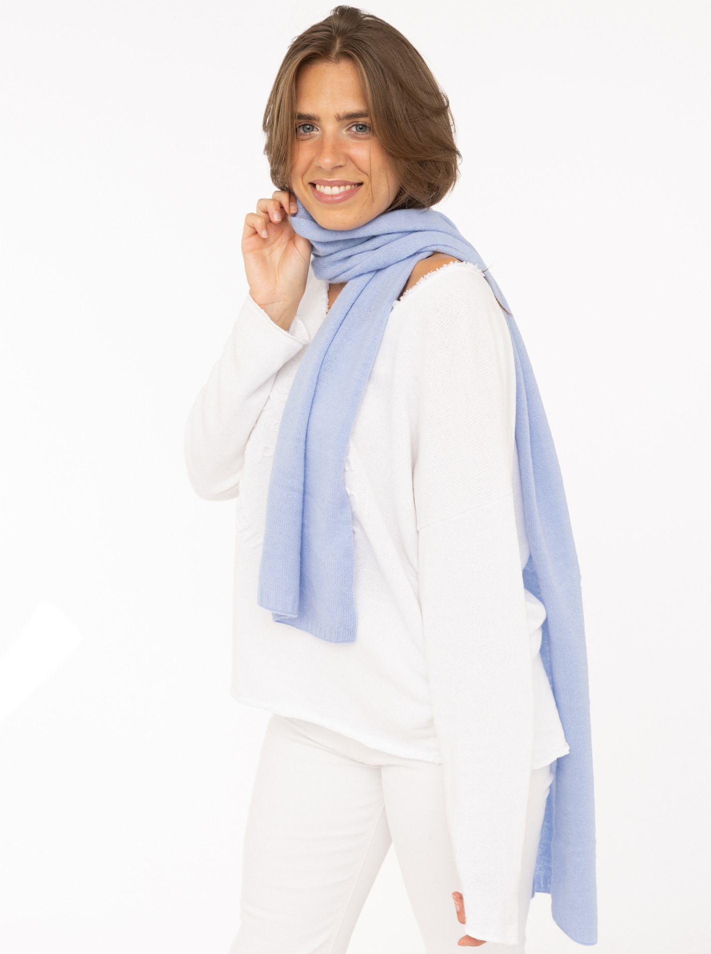 Zwillingsherz Modeschal Strick, unifarben, weich, wärmend, Kaschmir günstig online kaufen