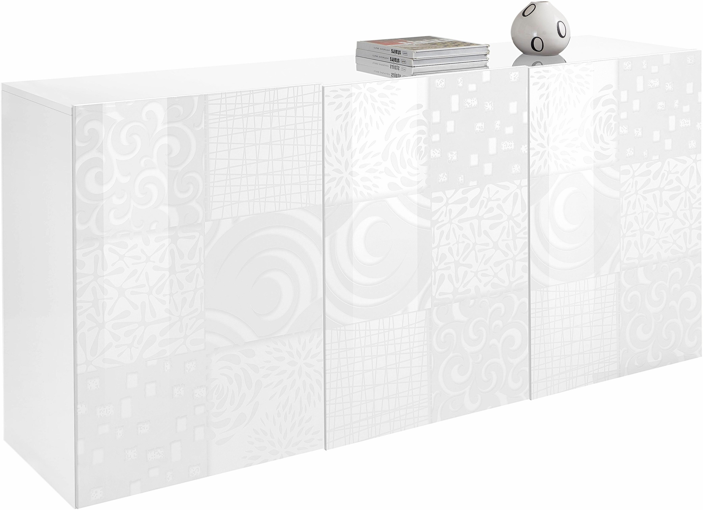 Home affaire Sideboard "Miro" Breite 181 cm mit dekorativem Siebdruck günstig online kaufen