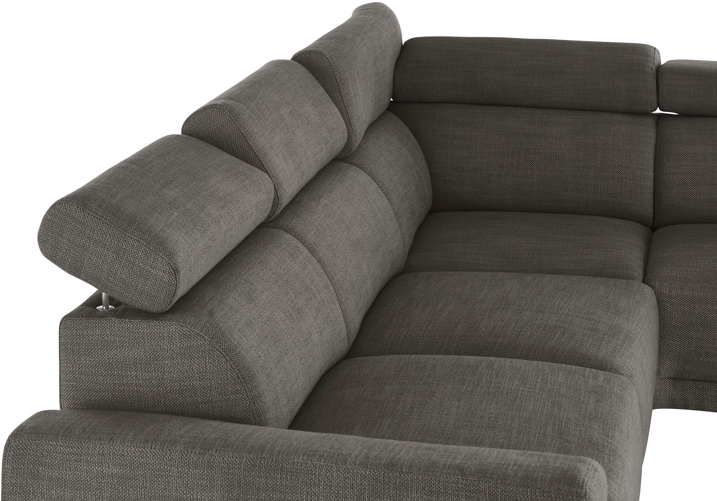 3C Candy Ecksofa »Greve Sofa immer mit manuelle Kopfteilverstellungen, modern, elegant«, wahlweise motorischer Sitzvorzug, bequem und zeitlos, L-Form