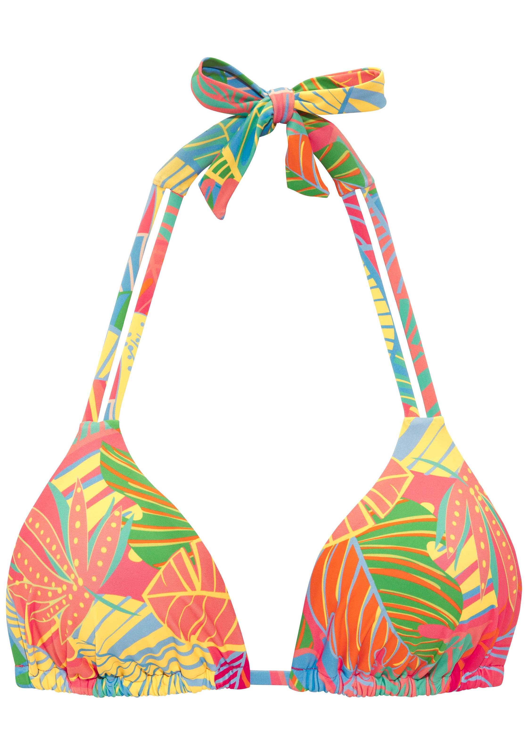 s.Oliver Triangel-Bikini-Top "Yana", mit stylischem Blätterdruck günstig online kaufen