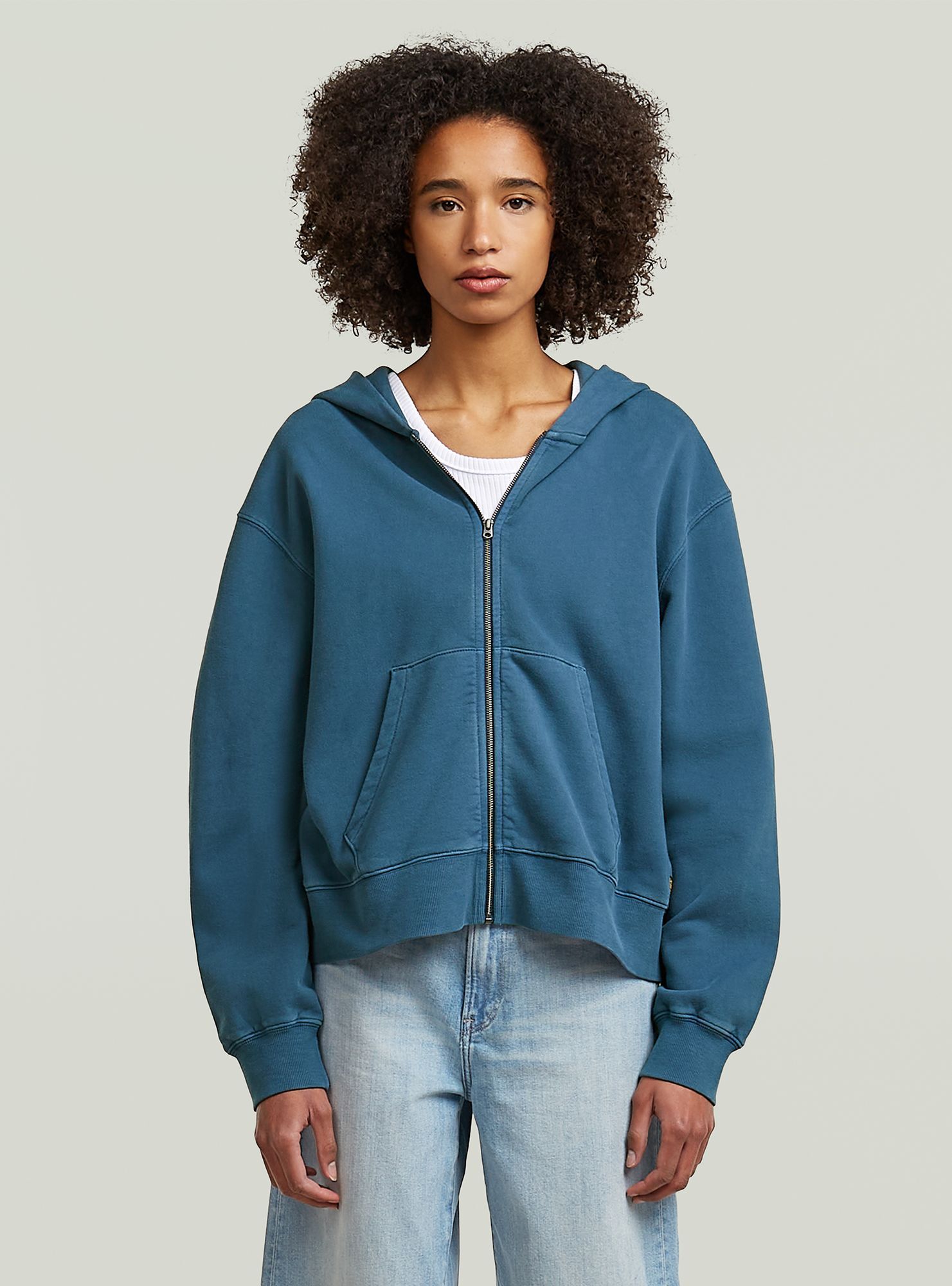 G-STAR "Modern Basic Relaxed Hooded Zip Thru Sweatshirt"