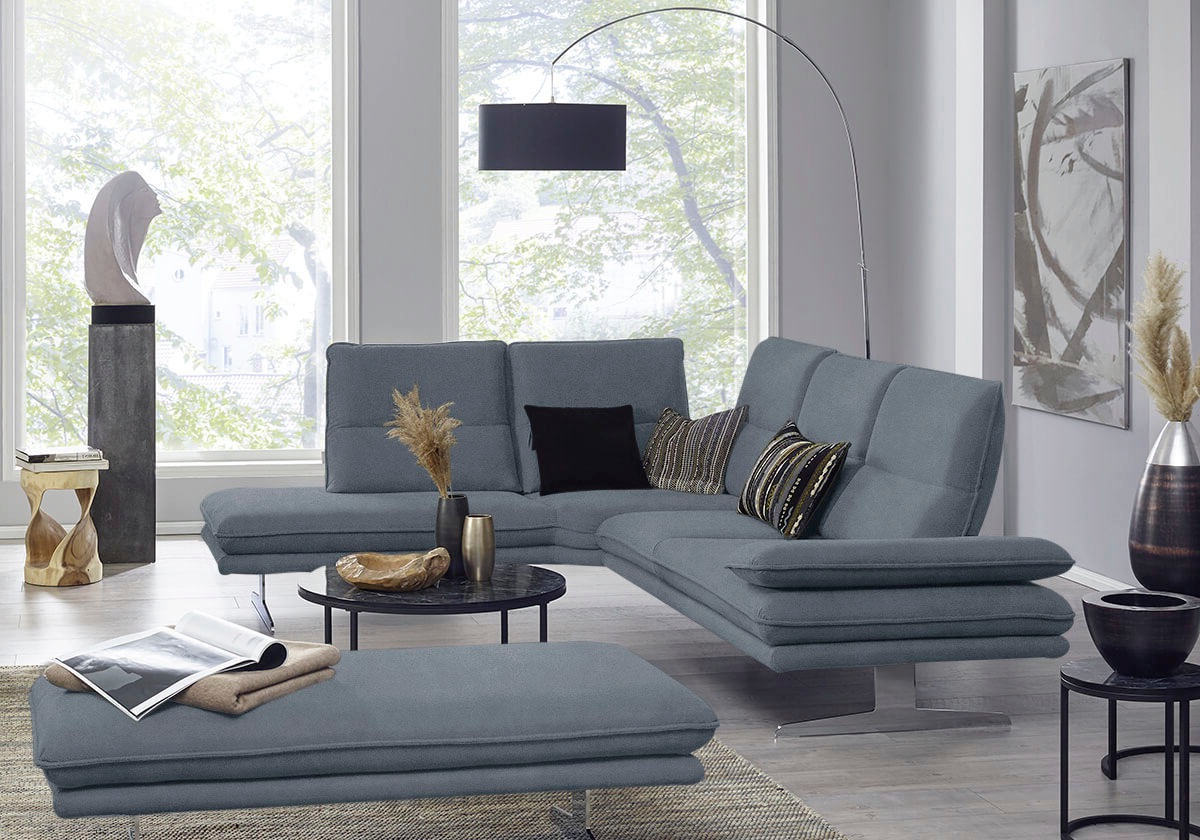 W.SCHILLIG Ecksofa »broadway, Designsofa, mit tollem Sitzkomfort, L-Form«, Sitztiefenverstellung, Kopfteil- & Seitenteilverstellung, Breite 284cm