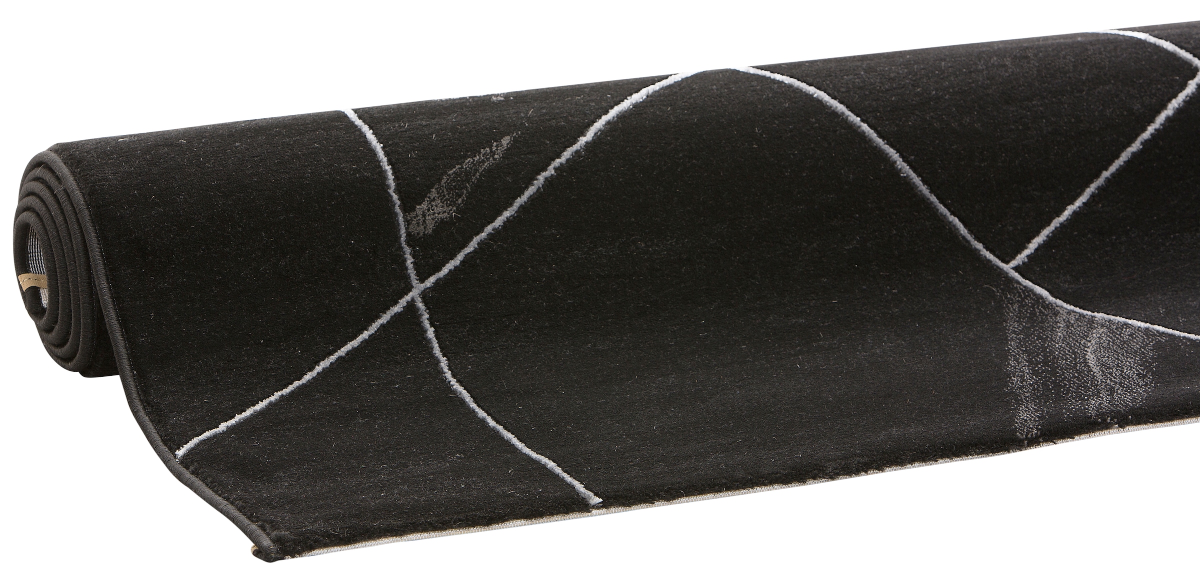 Muster, BAUR Leonique Black Hoch-Tief-Effekt, »Lerina«, rechteckig, Teppich Marmor-Design, Friday geometrisches Kurzflor |