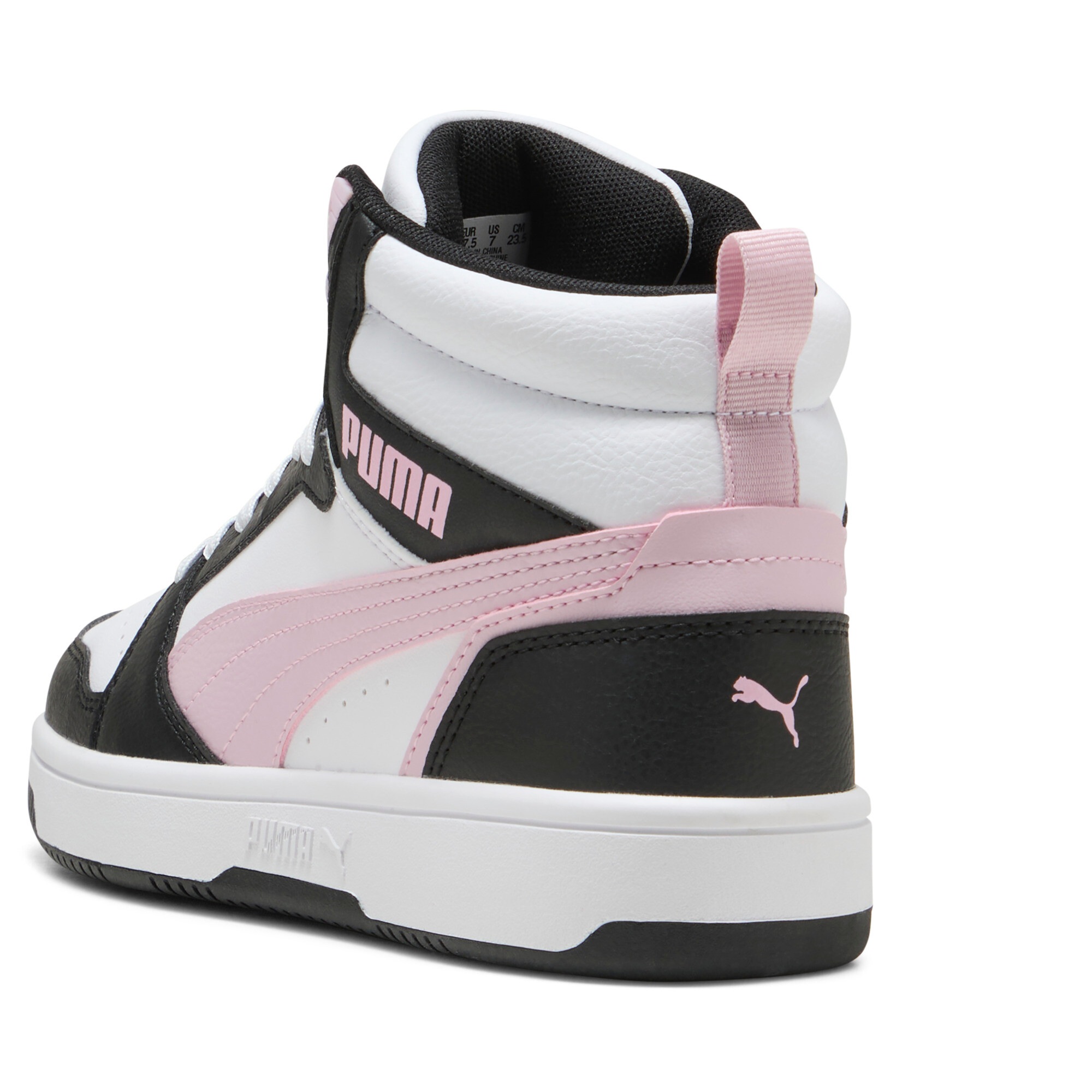 Sneaker PUMA "REBOUND V6", Herren, Gr. 38, weiß (puma weiß, rose mauve, puma schwarz), Synthetik, mehrfarbig, Schuhe Sneaker, knöchelhoch, wasserabweisendes Obermaterial, weiche Innensohle 3