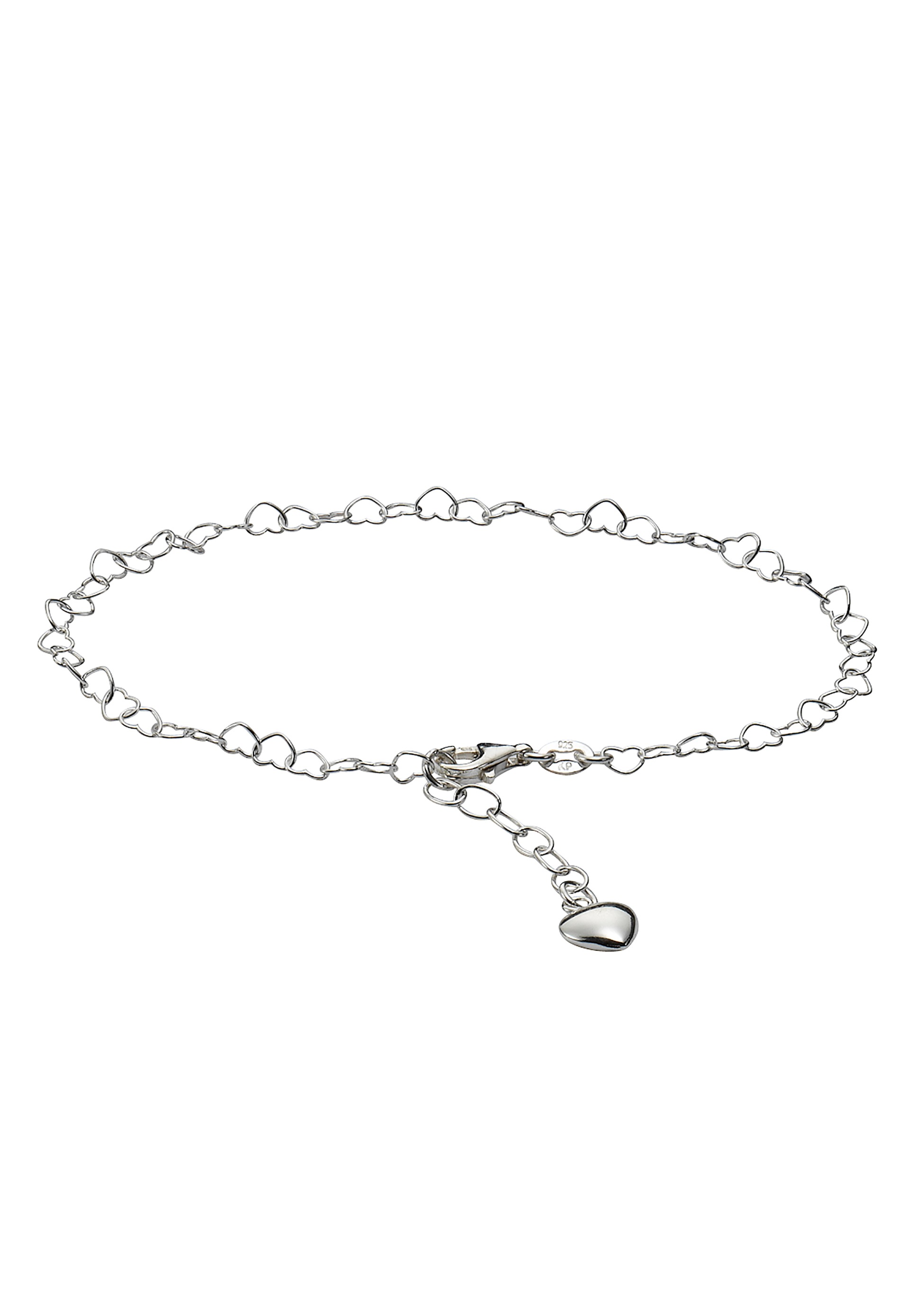 Firetti Fußkette Herzen Unisex silberfarben Einheitsgröße