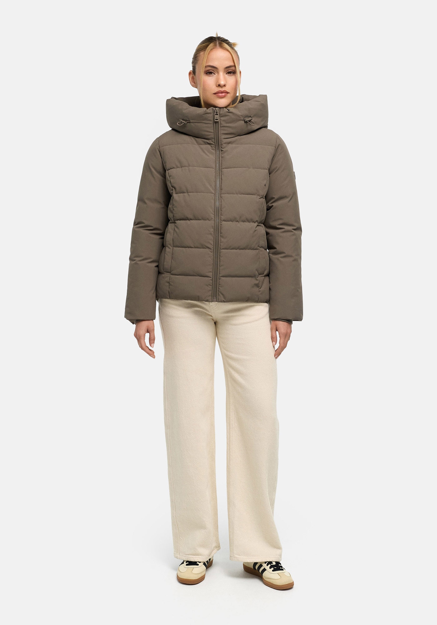 Marikoo "Akiliaa" mit Kapuze Warme Winterjacke mit Kapuze und taillierter Passform