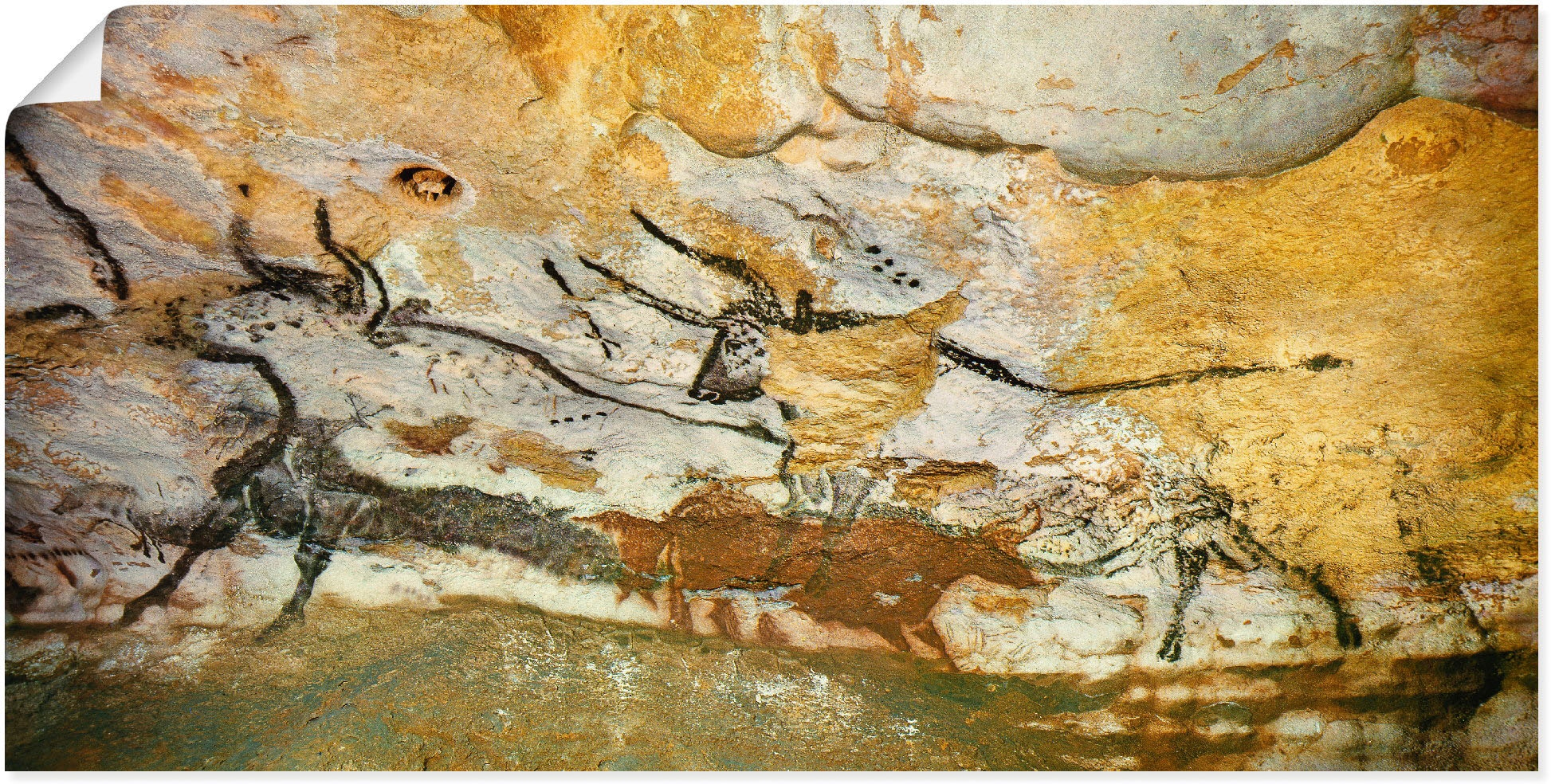 Artland Wandbild "Höhle von Lascaux Stiere", Wildtiere, (1 St.), als Leinwa günstig online kaufen