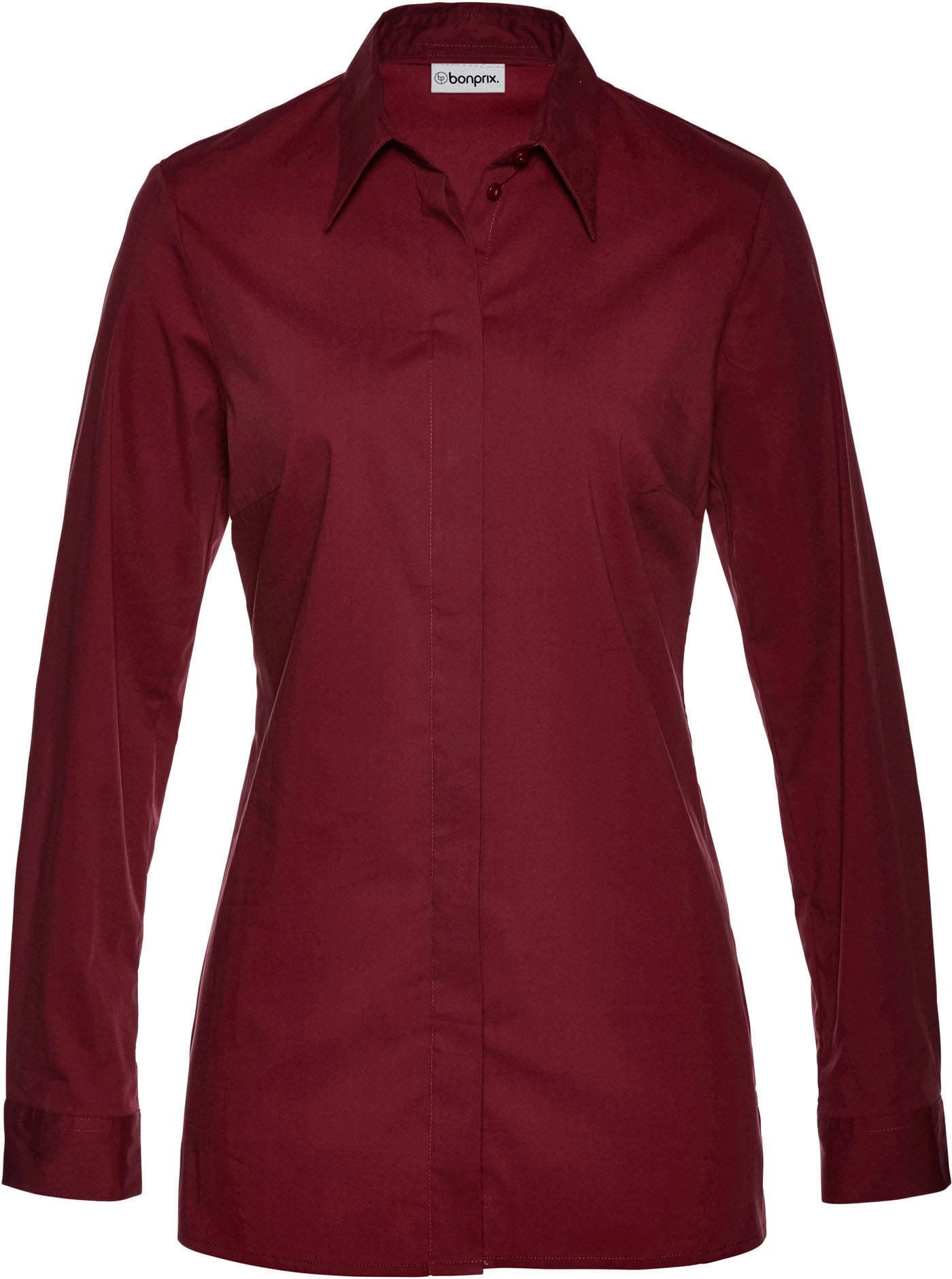 bonprix Langarmbluse "Long-Stretch-Bluse" lockere Passform, mit Stehkragen, günstig online kaufen