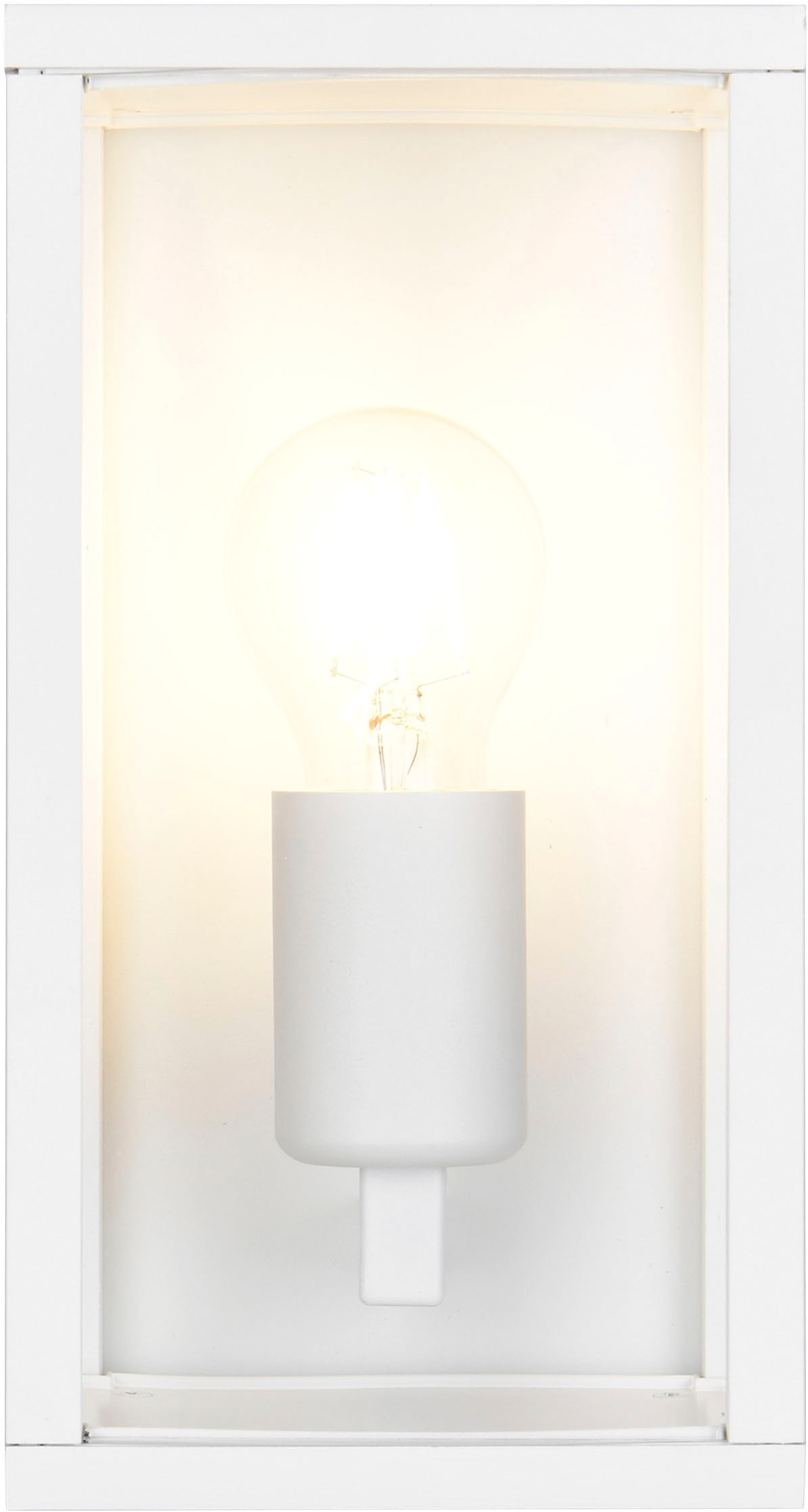 TRIO Leuchten Außen-Wandleuchte »GARONNE, Fassadenbeleuchtung, Wandlampe exkl 1x E27 max 60W, IP44«, 1 flammig, Leuchtmittel E27 | Leuchtmittel wechselbar, Wandleuchte Garten Terrasse, mit Glasschirm Höhe 26cm Breite 14cm