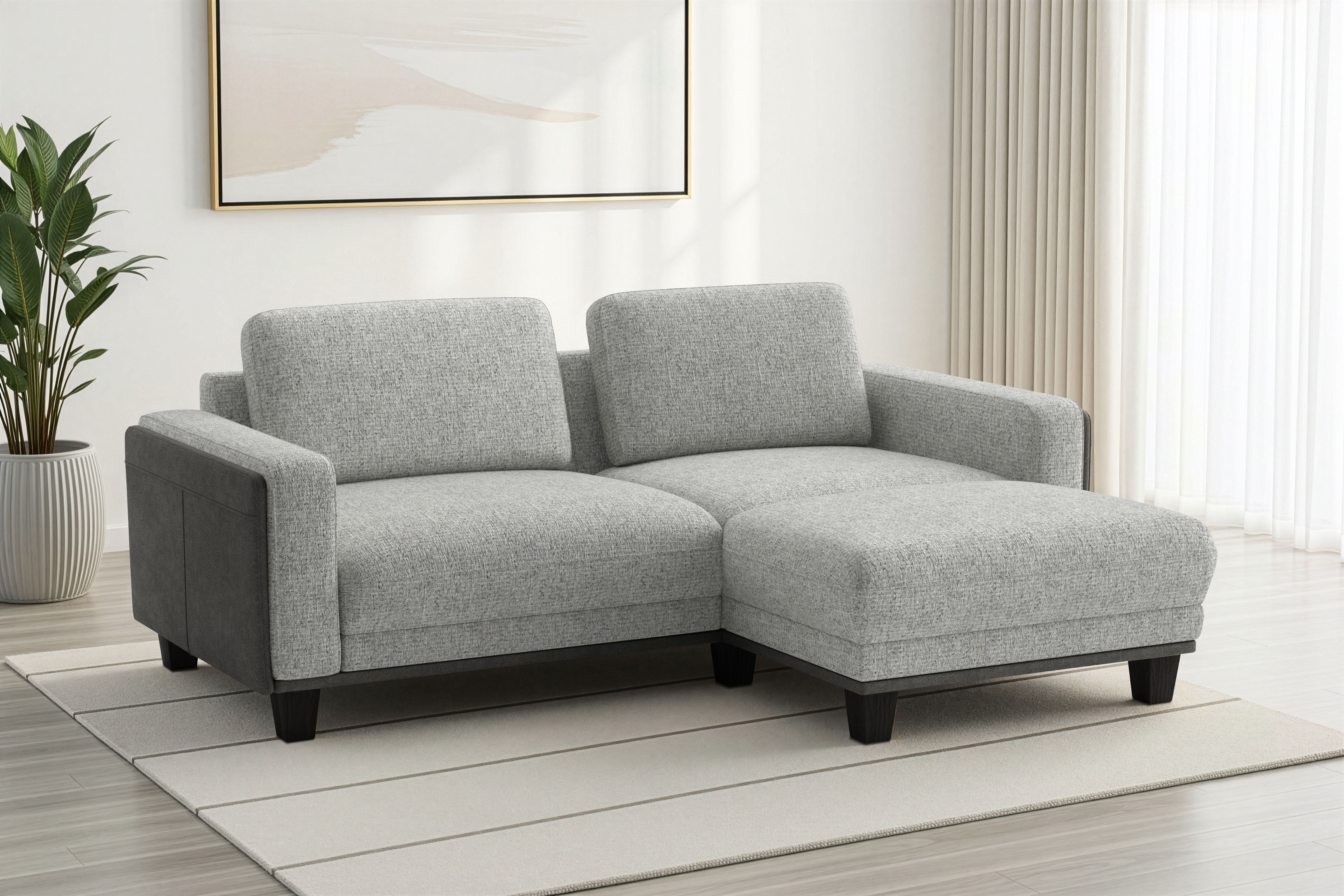 sit&more Ecksofa "Concept" Modernes Sofa in drei Fußfarben zur Auswahl