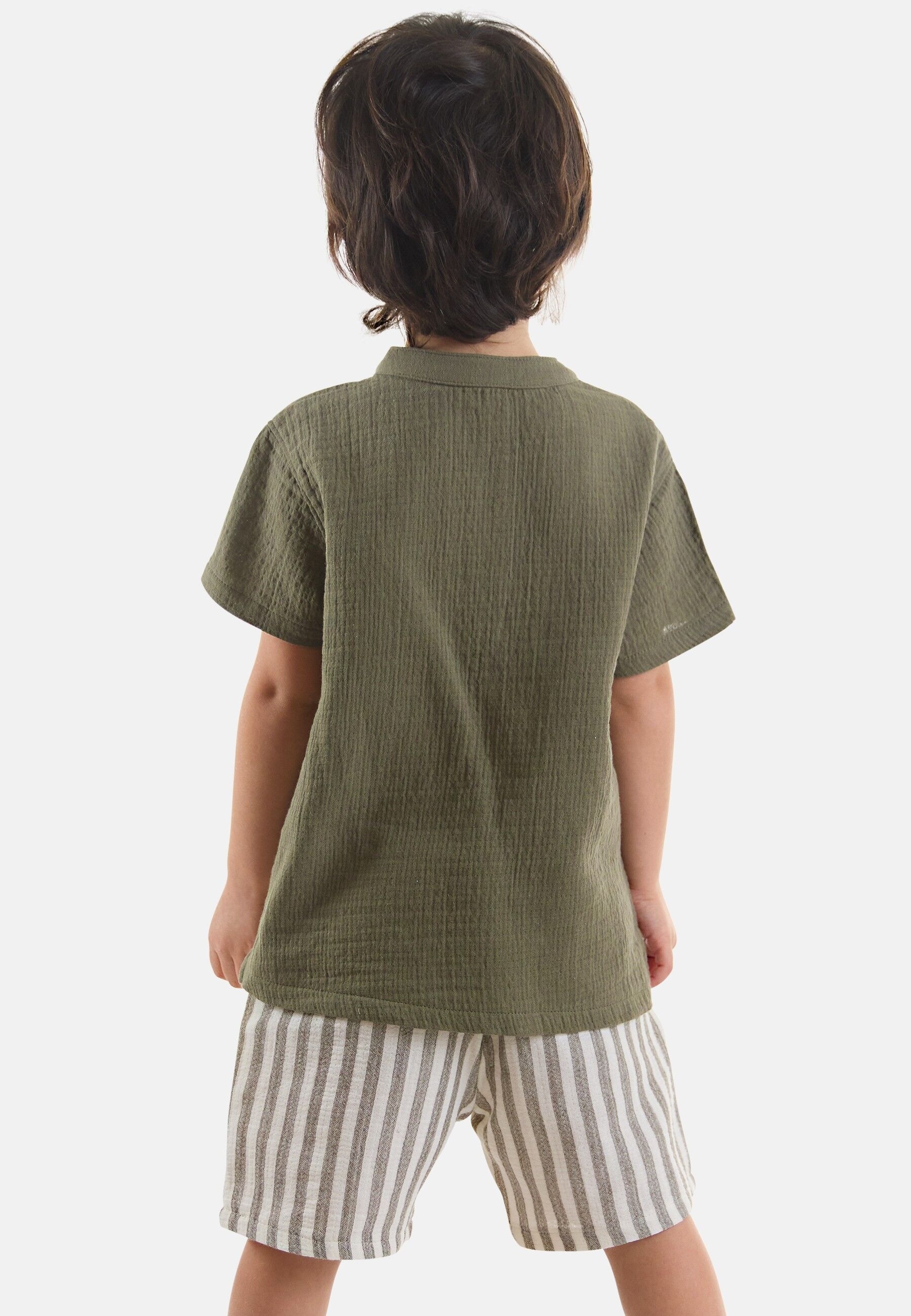Denokids Hausanzug »Striped Muslin«, (2 tlg.), mit gestreiften Shorts