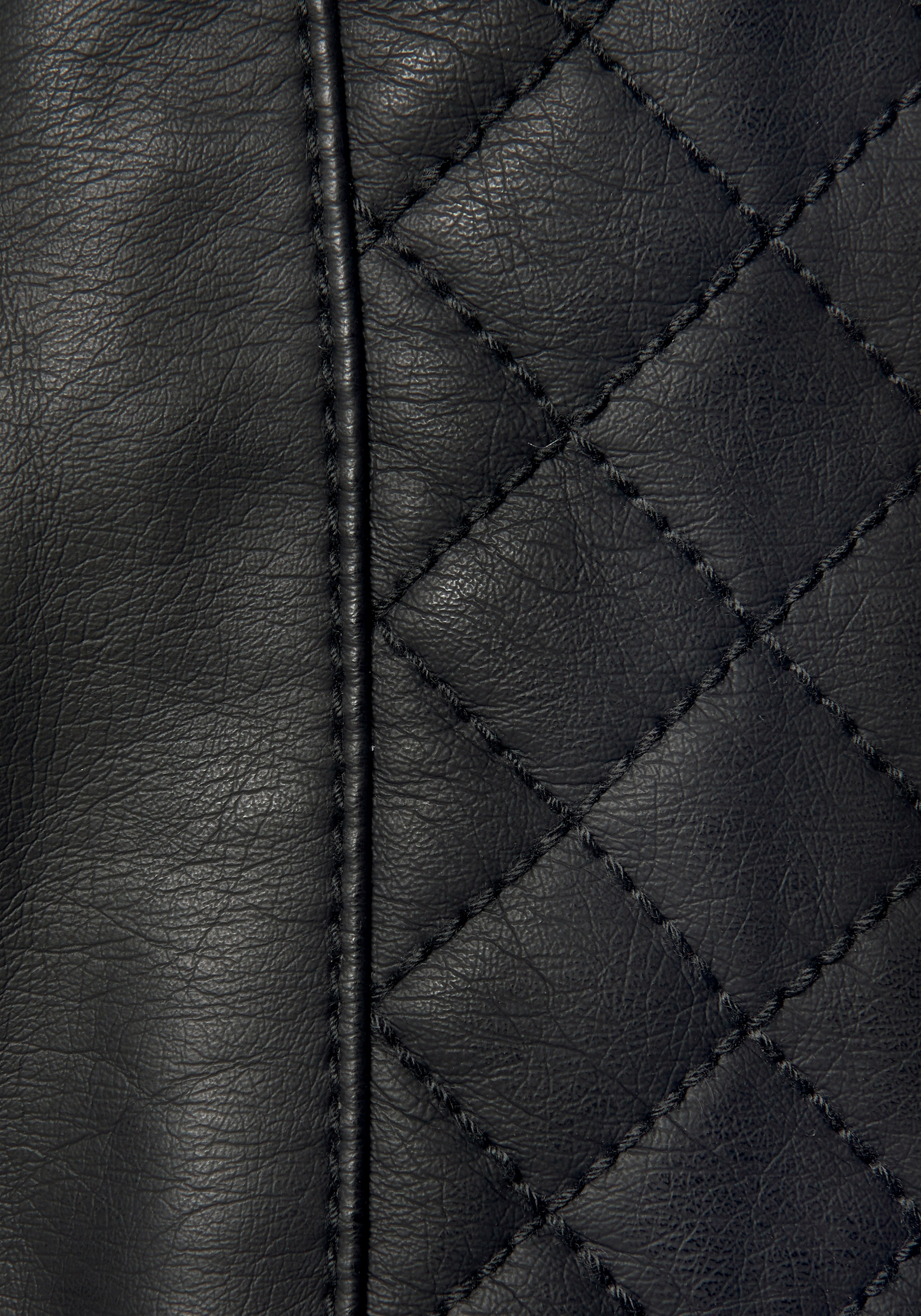 LASCANA Lederimitatjacke, mit Bikerdetails, kurze Bikerjacke, figurbetont