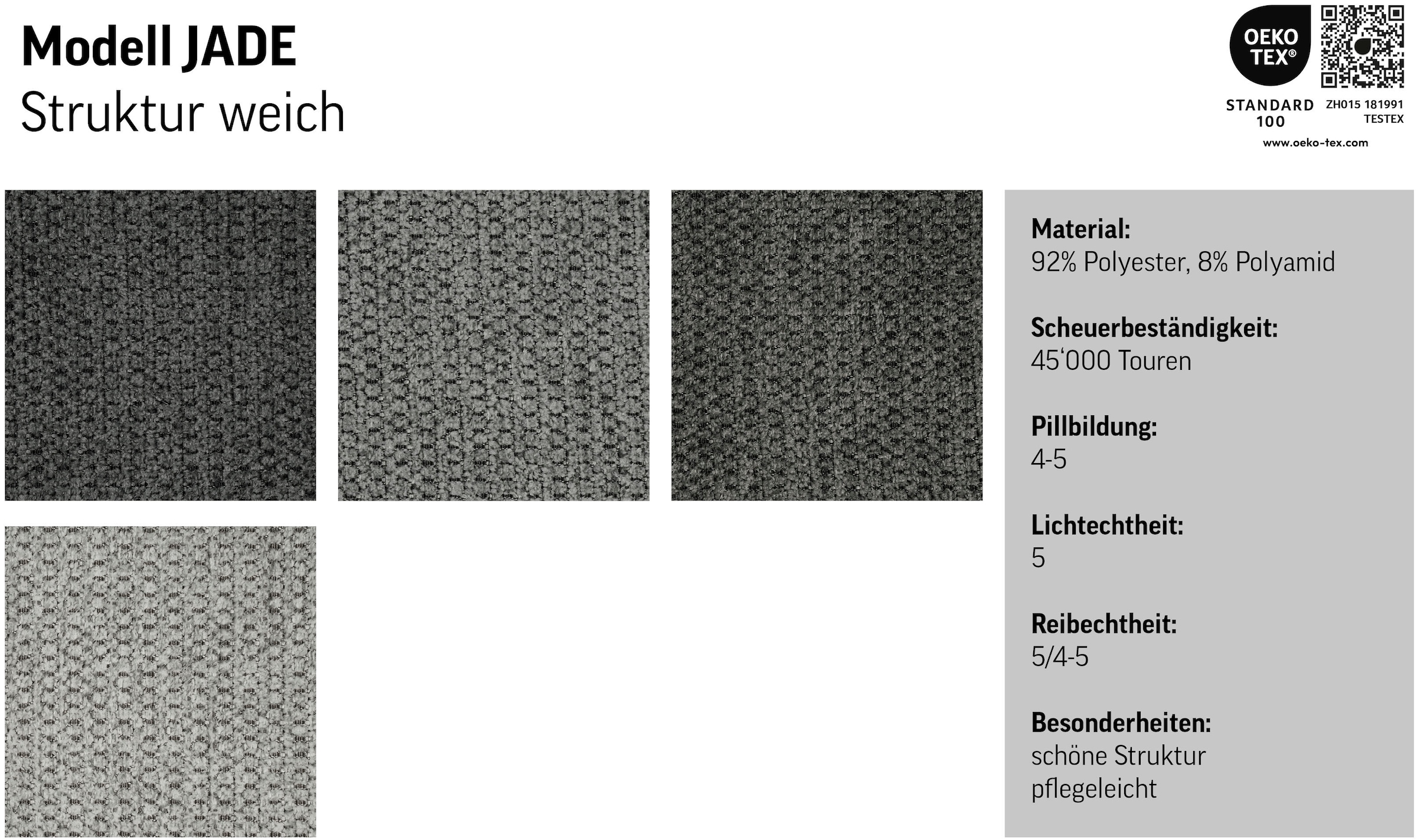 COTTA Ecksofa »Jade L Form, B: 270 cm, mit Kopfteilverstellung & Nierenkissen« optional elektr. Sitztiefenverstellung