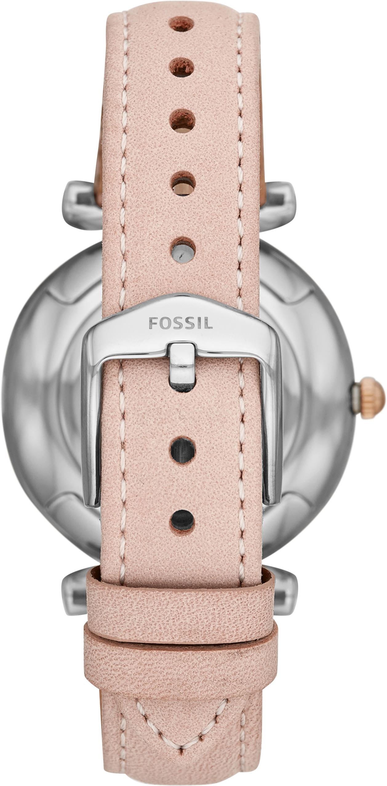 Fossil Quarzuhr »CARLIE, ES4484«, Armbanduhr, Damenuhr, Glassteine