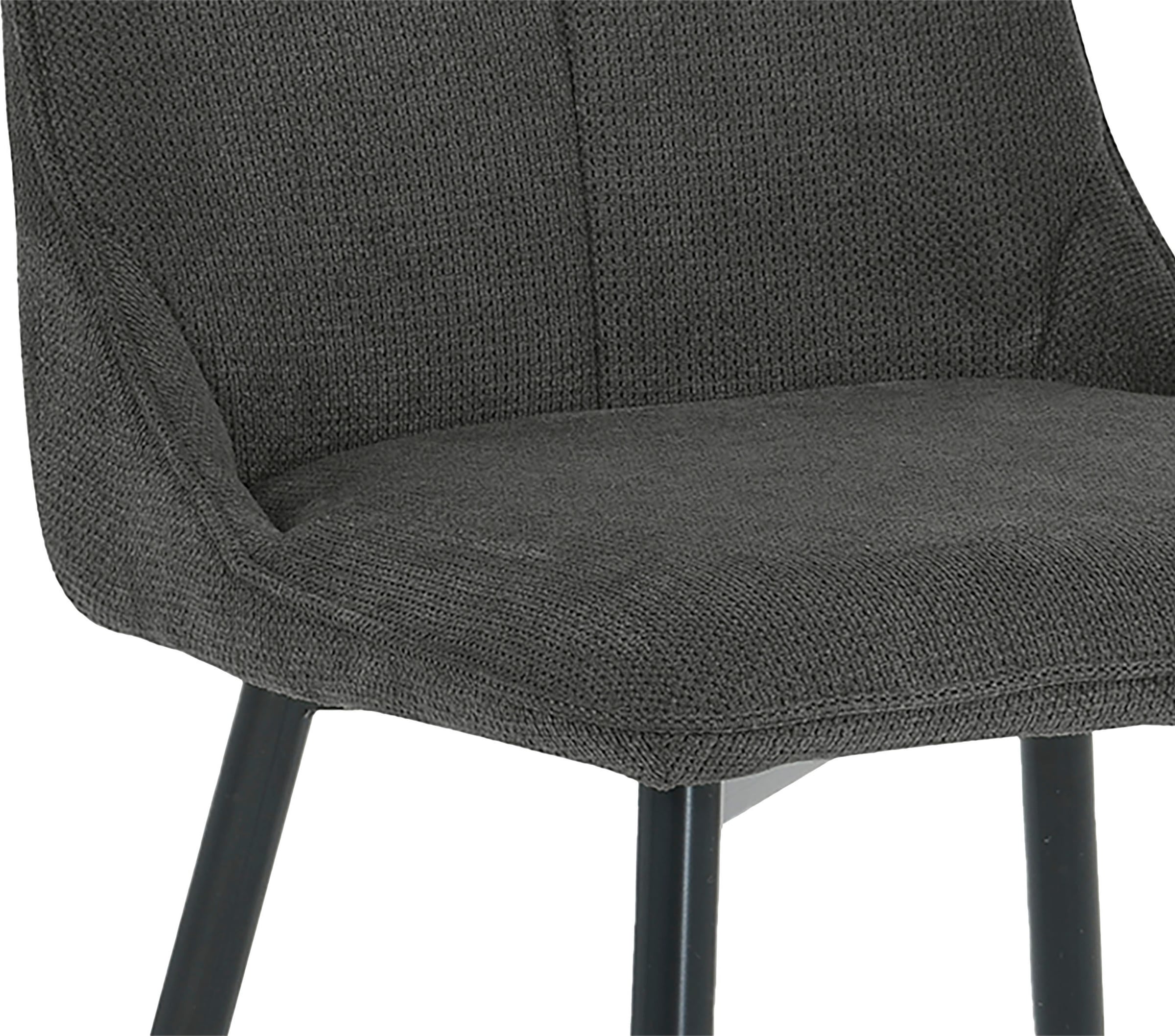 byLIVING Esszimmerstuhl »Carlo (2er-Set)«, (Set), Gestell Metall schwarz, Küchenstuhl, Webstoffbezug, diverse Farben
