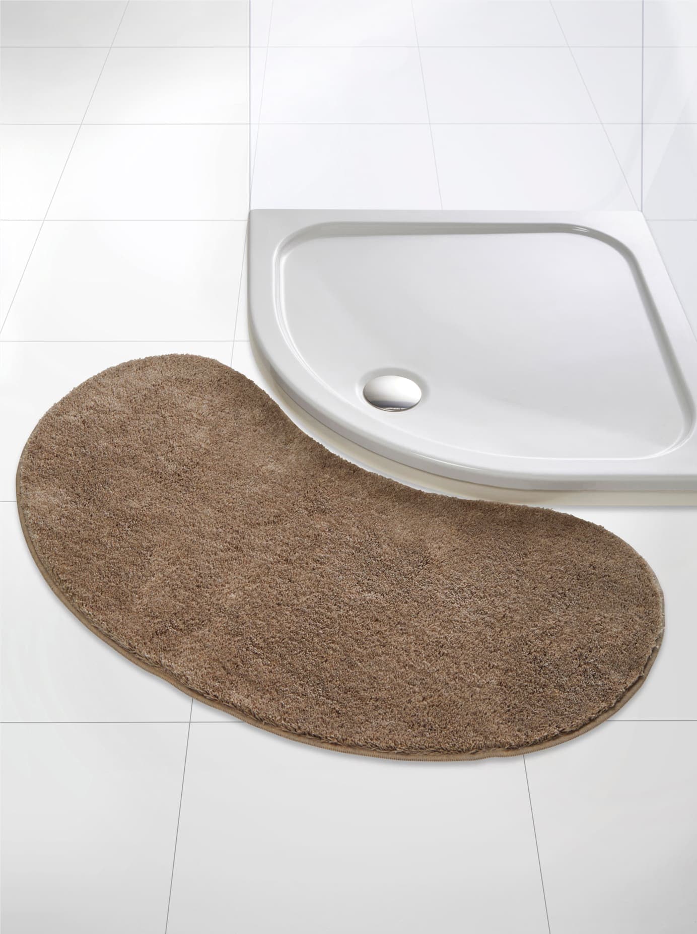 Badematte GRUND, grau, Badematten