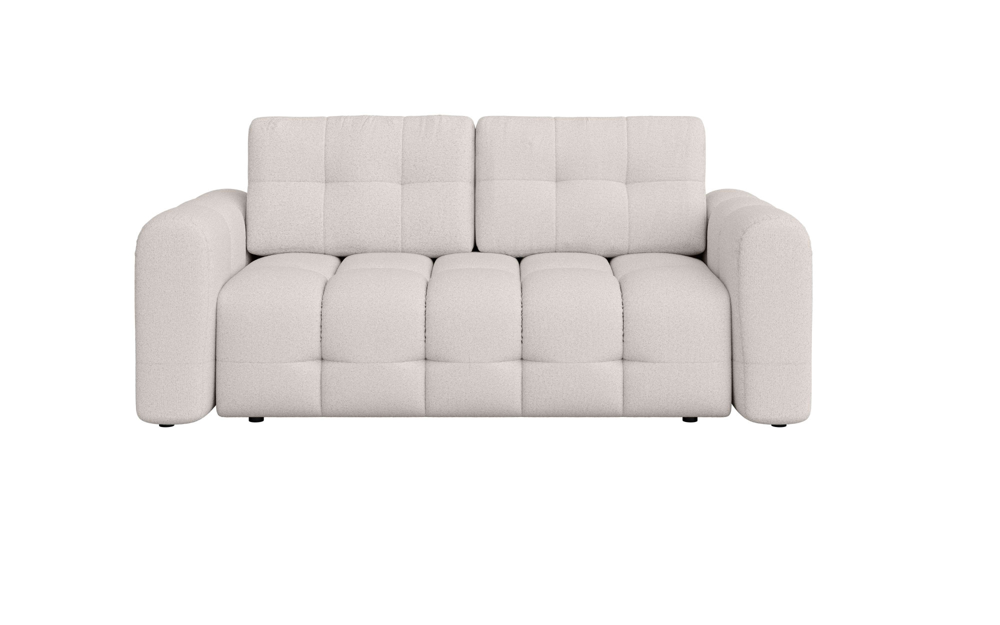 INOSIGN 2-Sitzer »Manilla, trendige Steppung, 2 Rückenkissen, B/T/H 195/107/91 cm«, mit Wellenunterfederung, in verschiedenen Materialien und Farben
