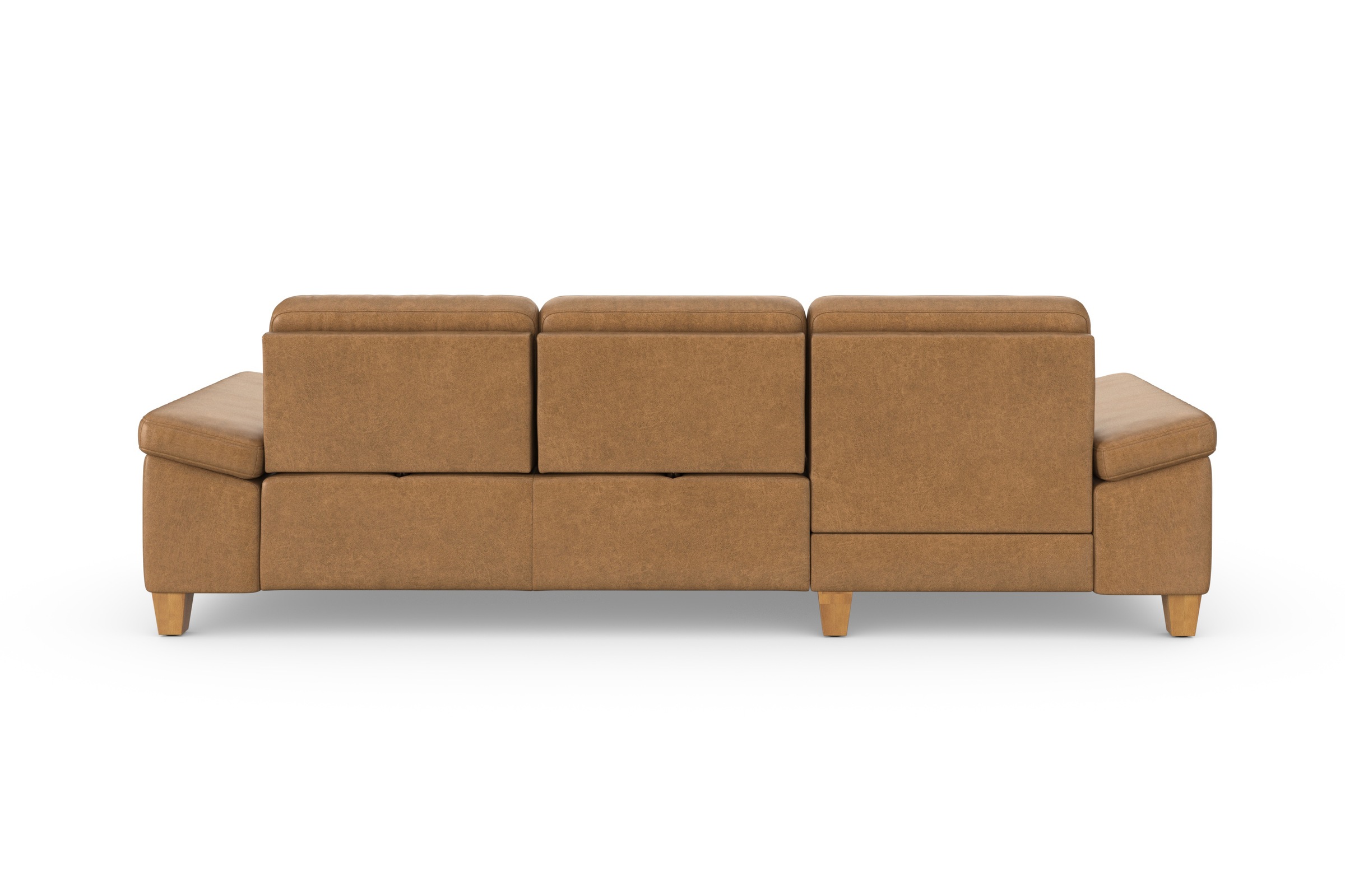 sit&more Ecksofa »Westham L-Form«, mit Recamiere, mit oder ohne Bettfunktion, Bettkasten, Füße Eiche