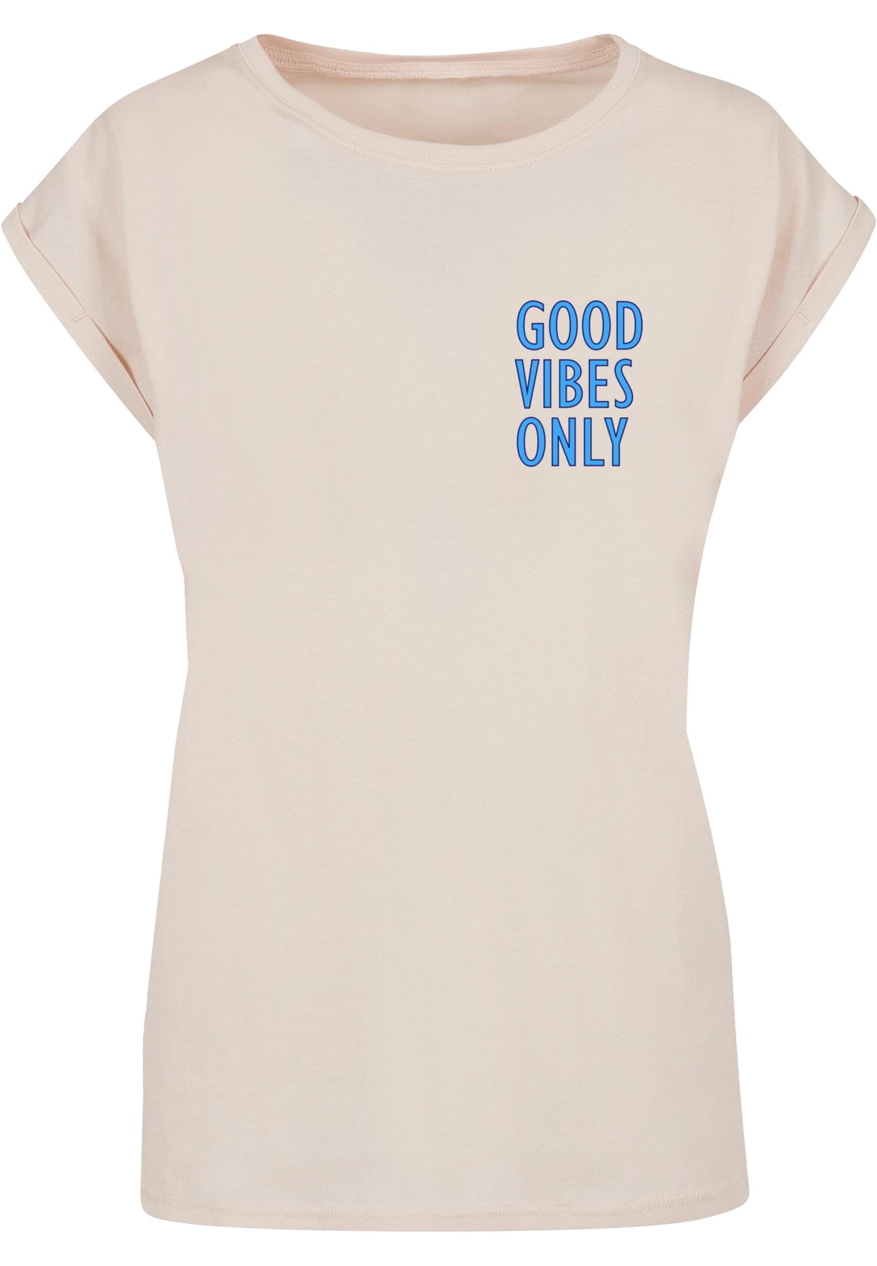 T-Shirt »Merchcode Damen Ladies Good Vibes Only Extended Shoulder Tee«, (1 tlg.)
