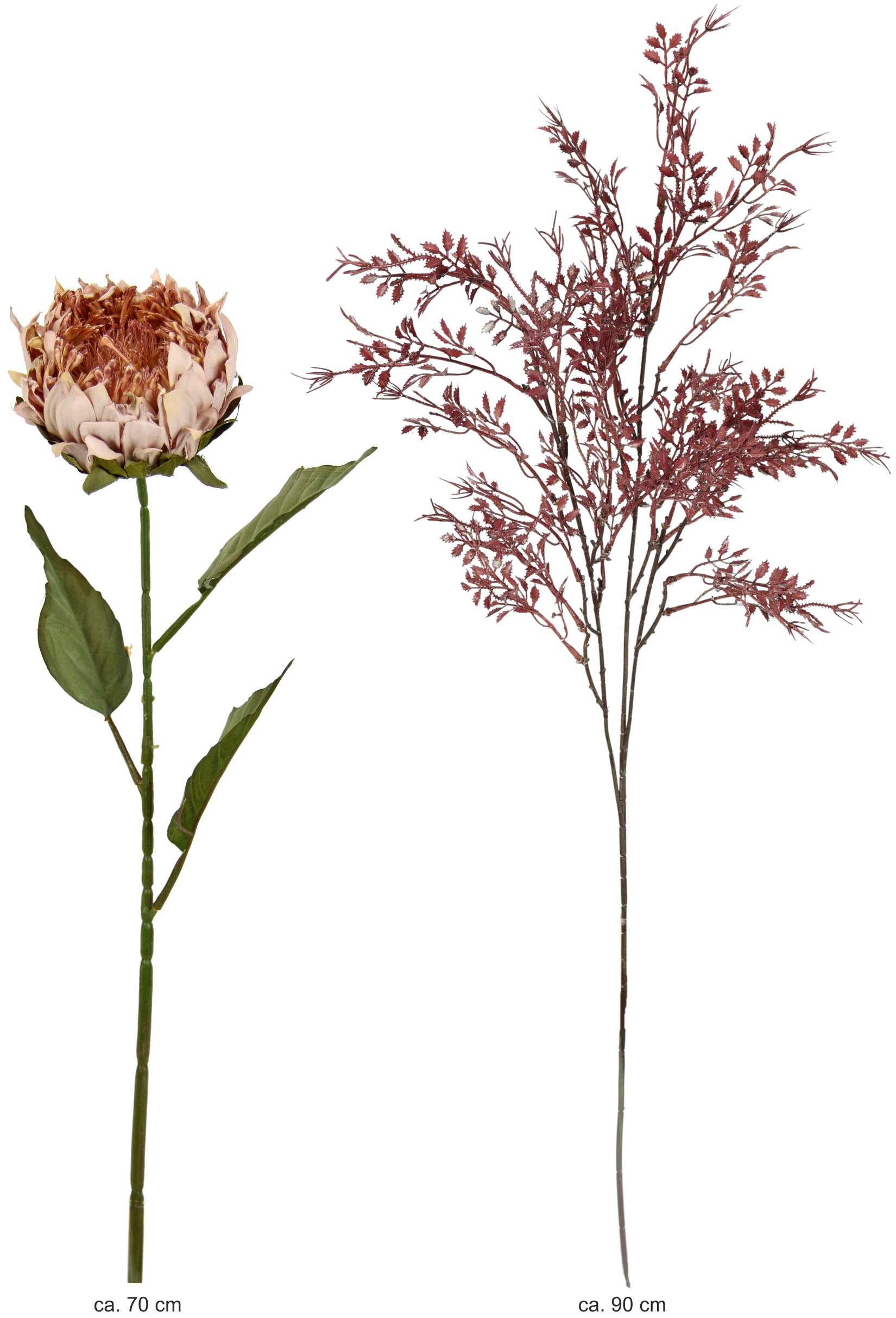 I.GE.A. Kunstblumenstrauß "Kunstblumen Set Artischocke" 2er Set Artischocke günstig online kaufen