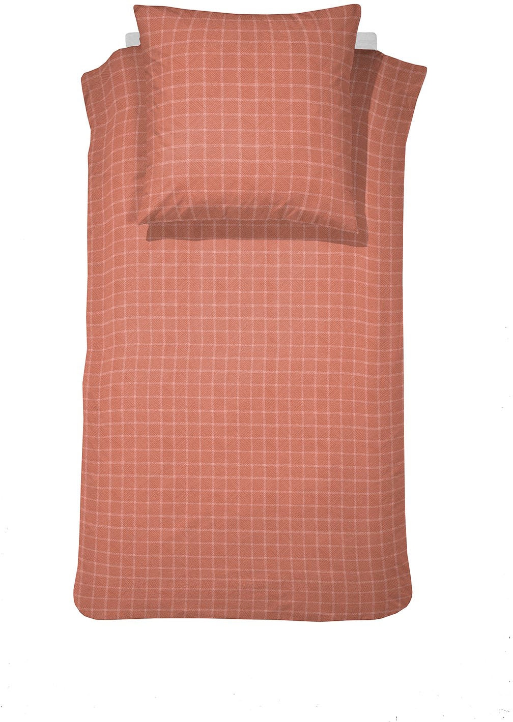Bettwäsche CINDERELLA, orange, Renforcé, Obermaterial: 100% Baumwolle, Bettwäsche, "Brecht", mit Karos