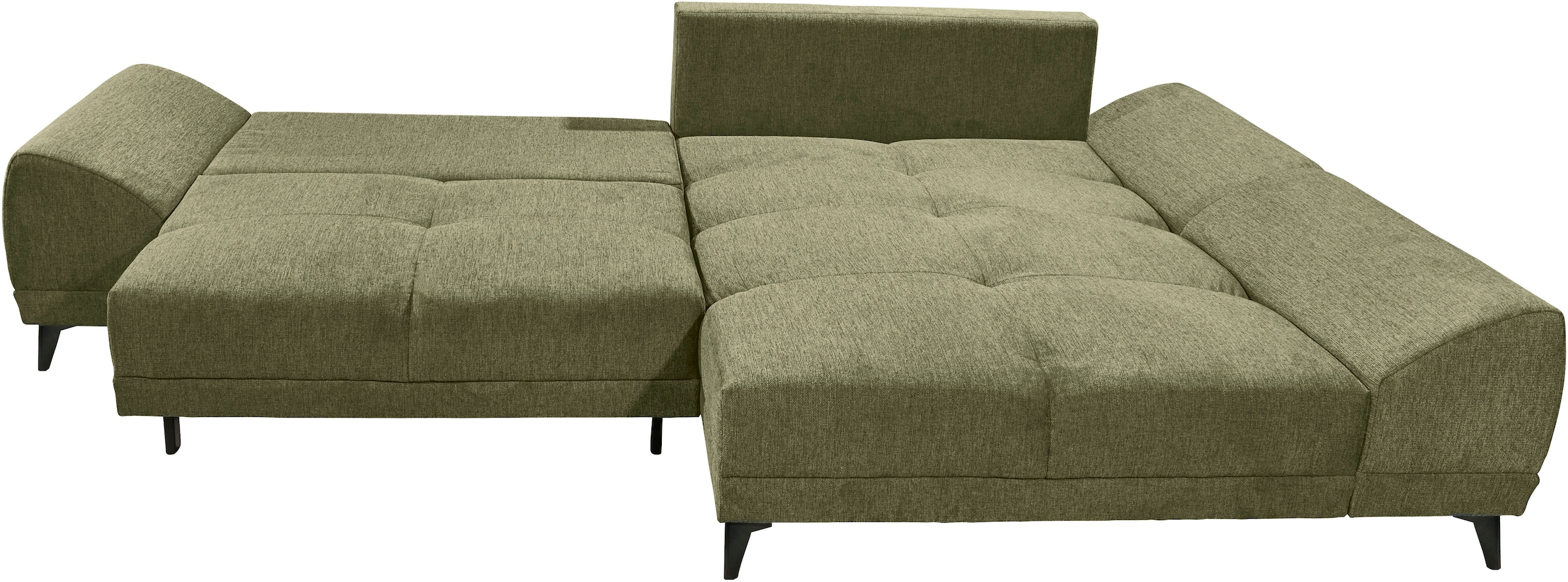 ED EXCITING DESIGN Ecksofa »Scott L-Form«, frei im Raum stellbar, mit Bettkasten, Schlaffunktion und 8 Kissen