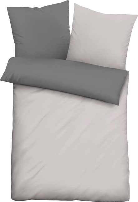 Thumbnail - Biberna Wendebettwäsche "Alma in Gr. 135x200, 155x220 oder 200x200 cm" 3 Stk. tlg. Bettwäsche aus Baumwolle, Reißverschl...