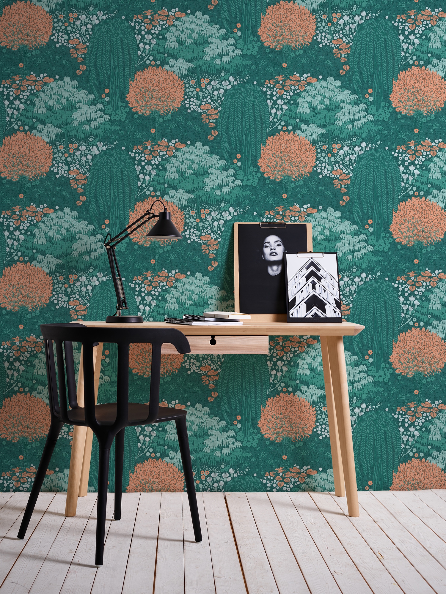 living walls Vliestapete »Famous Garden Wald-Tapete Mustertapete Floral Wald«, matt, Vliestapete Pflanzen für Schlafzimmer Küche Wohnzimmer Wald Design