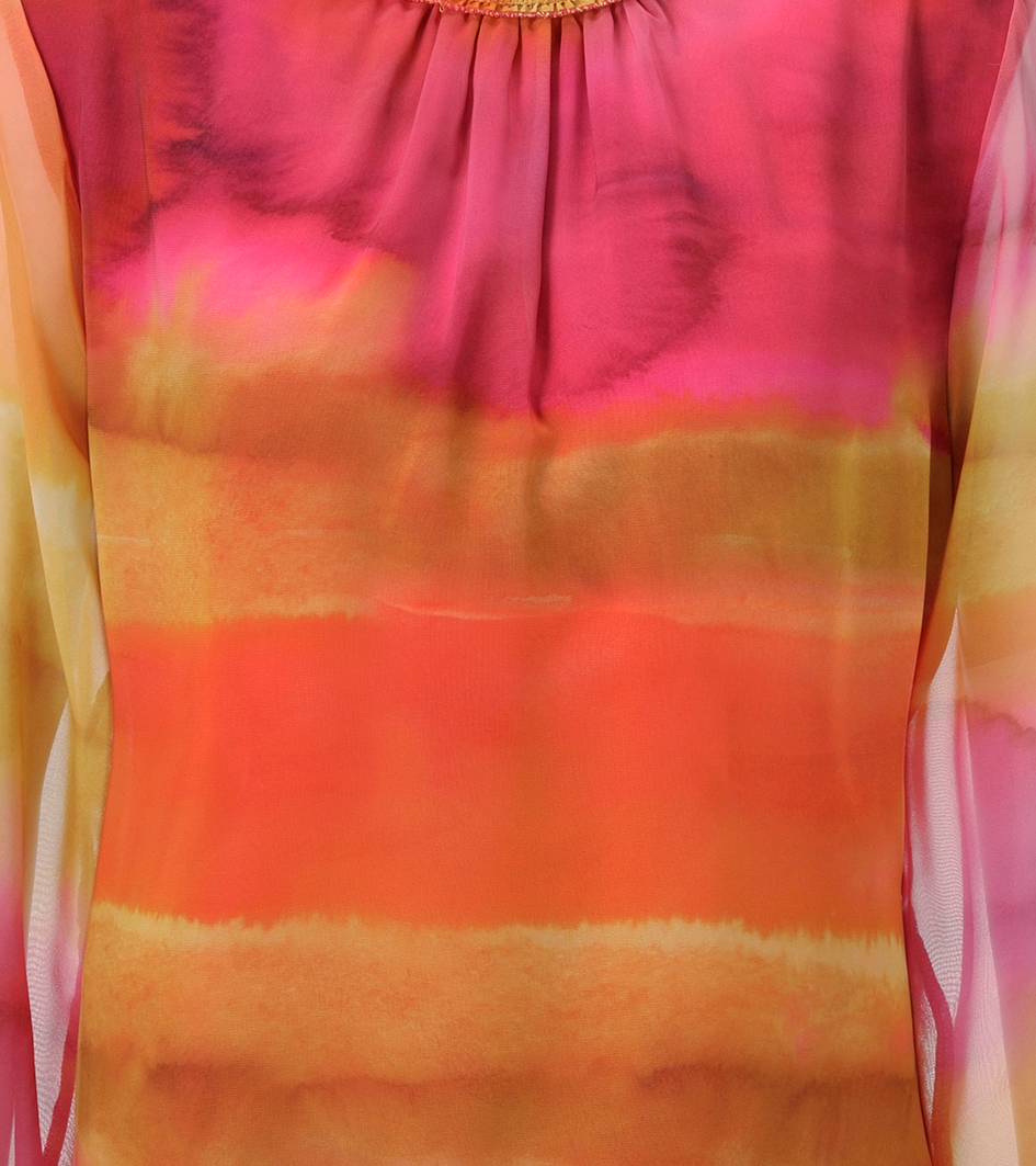 Aniston CASUAL Chiffonbluse, im farbenfrohen Batik-Dessin - jedes Teil ein Unikat - NEUE KOLLEKTION