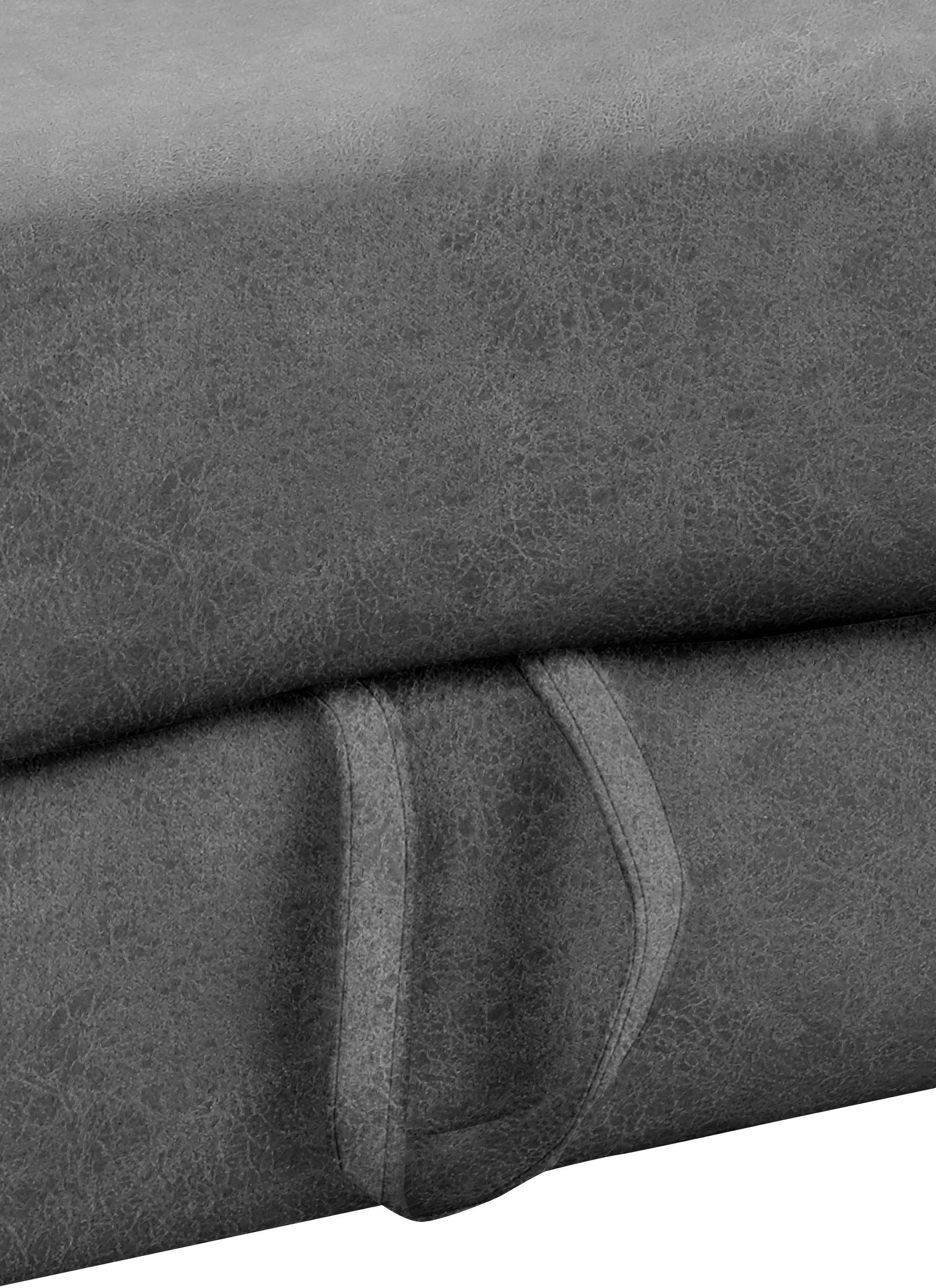 TRENDMANUFAKTUR Ecksofa »Chamber, zeitlos und modern, bequem mit hohem Sitzkomfort, L-Form«, inklusive einer Kopfstütze, wahlweise mit Schlaffunktion
