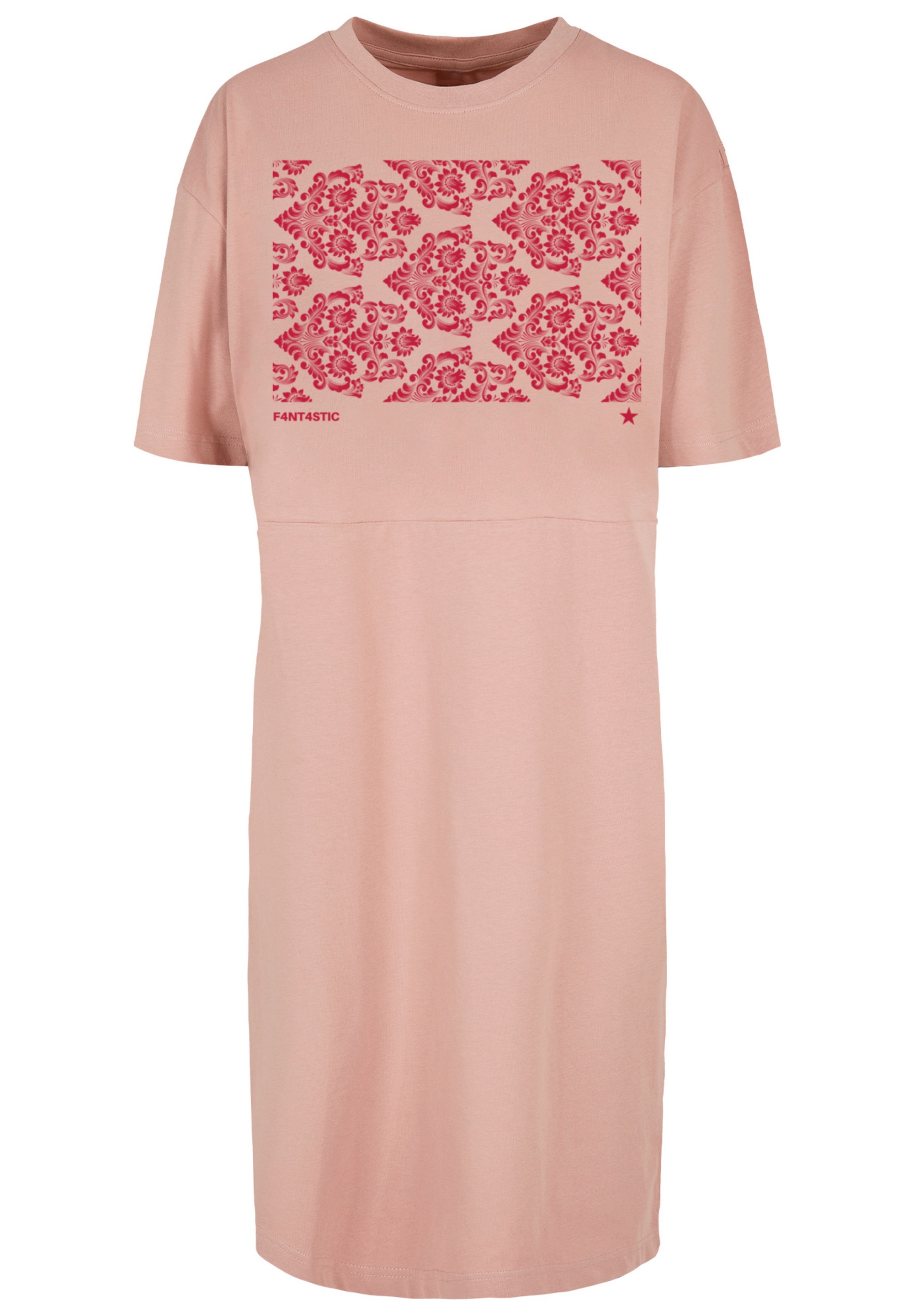 F4NT4STIC Shirtkleid "Muster Blumen Rot" Ohne Taschen Print günstig online kaufen