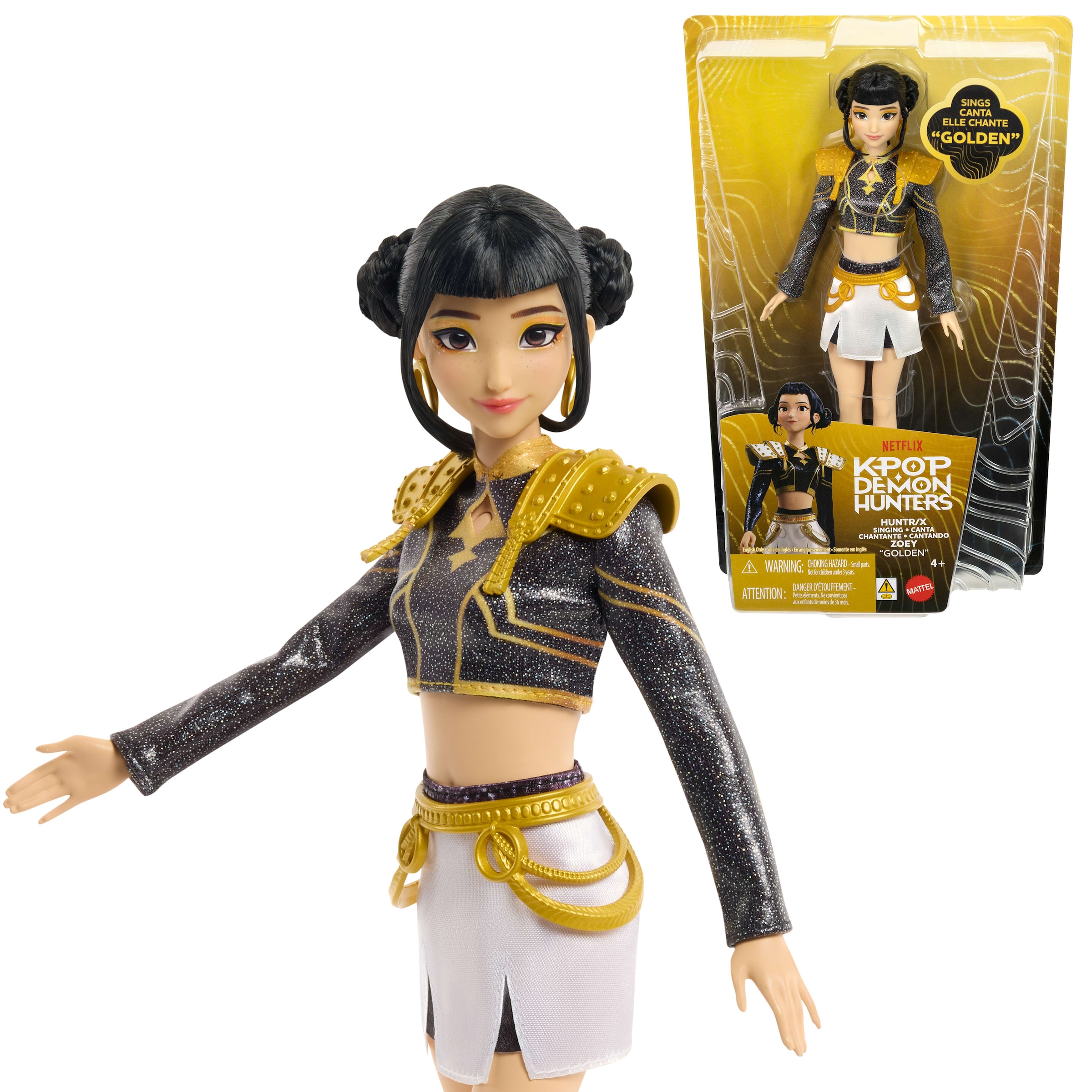 Mattel® Anziehpuppe »KPop Demon Hunters HUNTR/X Zoey« singt den Song  „Golden“