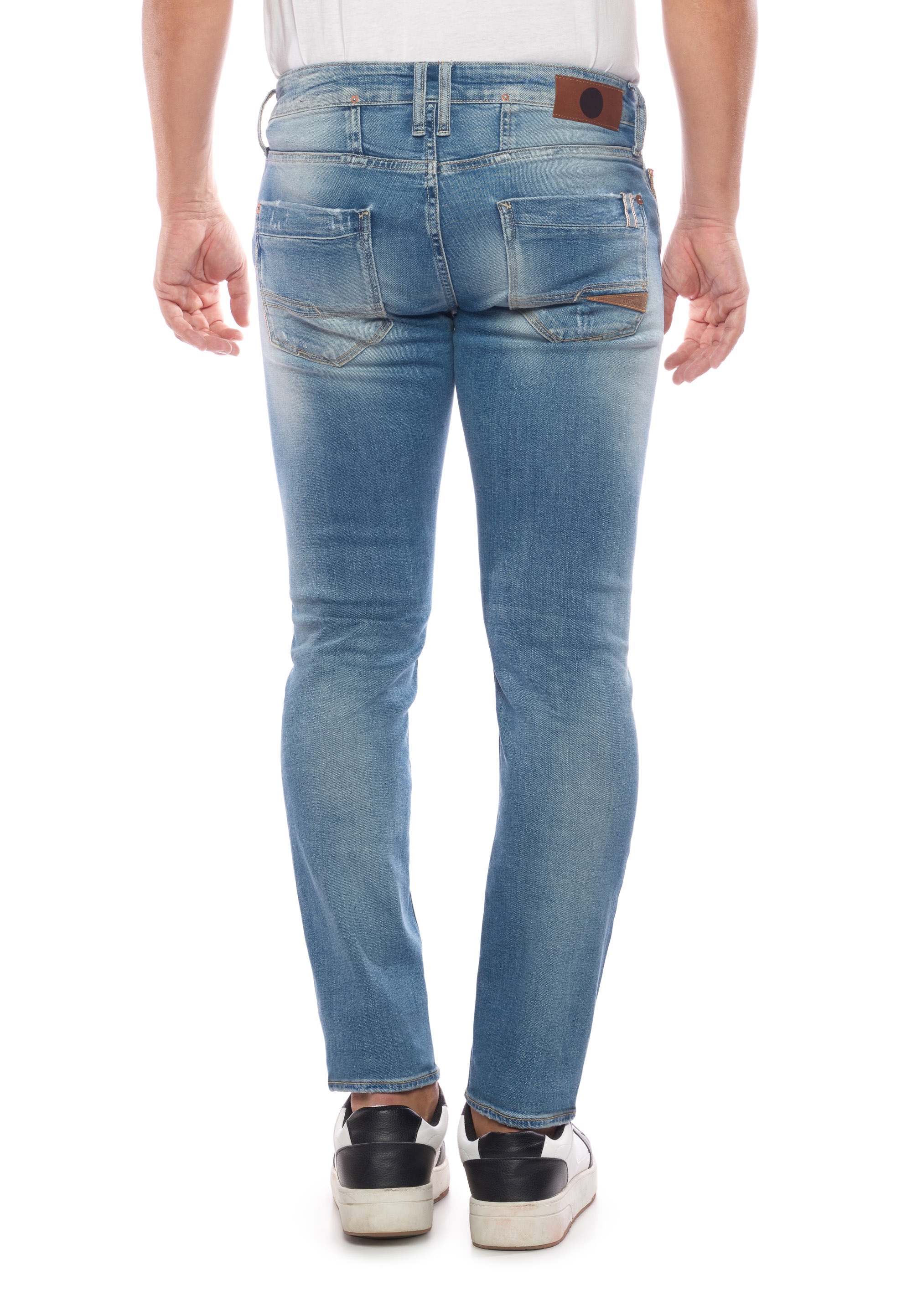Le Temps Des Cerises Slim-fit-Jeans, mit trendigen Used-Details
